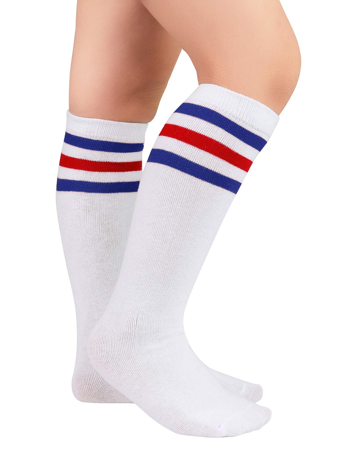 Century Star Kids Toddler Soccer Uniform Socks - Cotton Athletic Knee High Tube Socks for Boys & Girls - Perfect for Soccer Practice, Sports Games & Team Uniforms