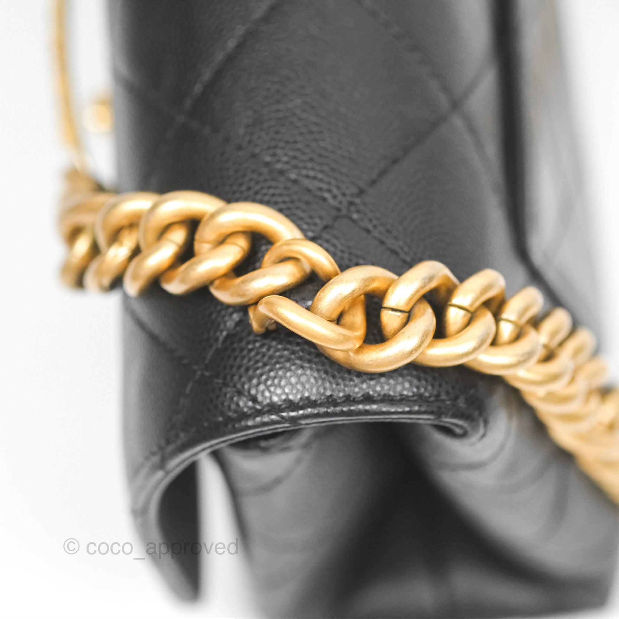 Chanel Quilted Caviar Leather Bracelet On Chain Flap Bag - Black with Aged Gold Hardware - Perfect for Evening Events, Parties & Luxury Fashion Accessories