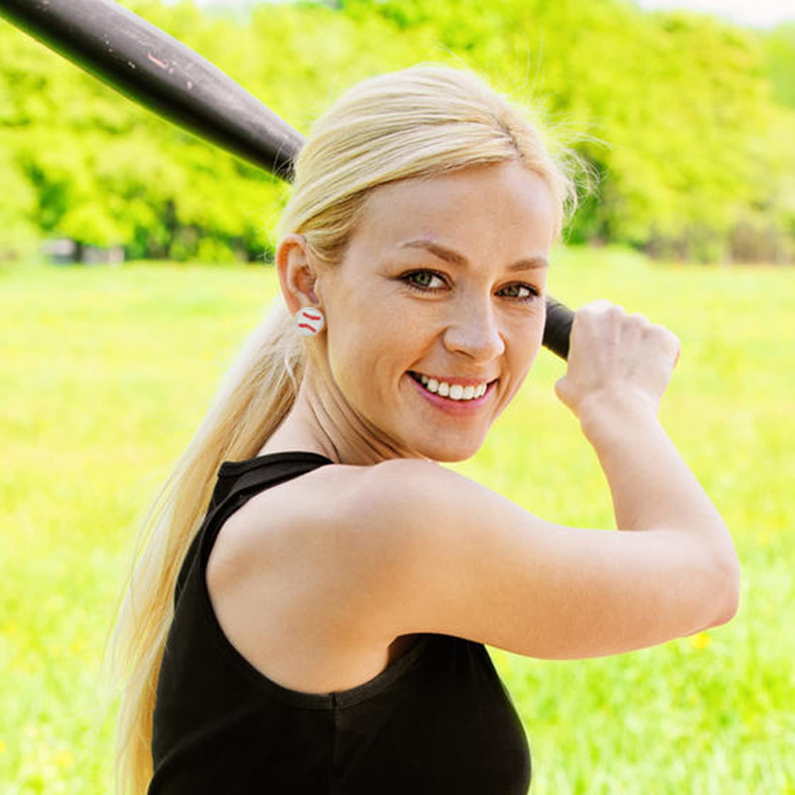 4 Pairs Baseball Dangle Earrings for Women - Perfect Baseball Fan Gift for Moms, Players & Coaches - Great for Games, Parties & Sports Events