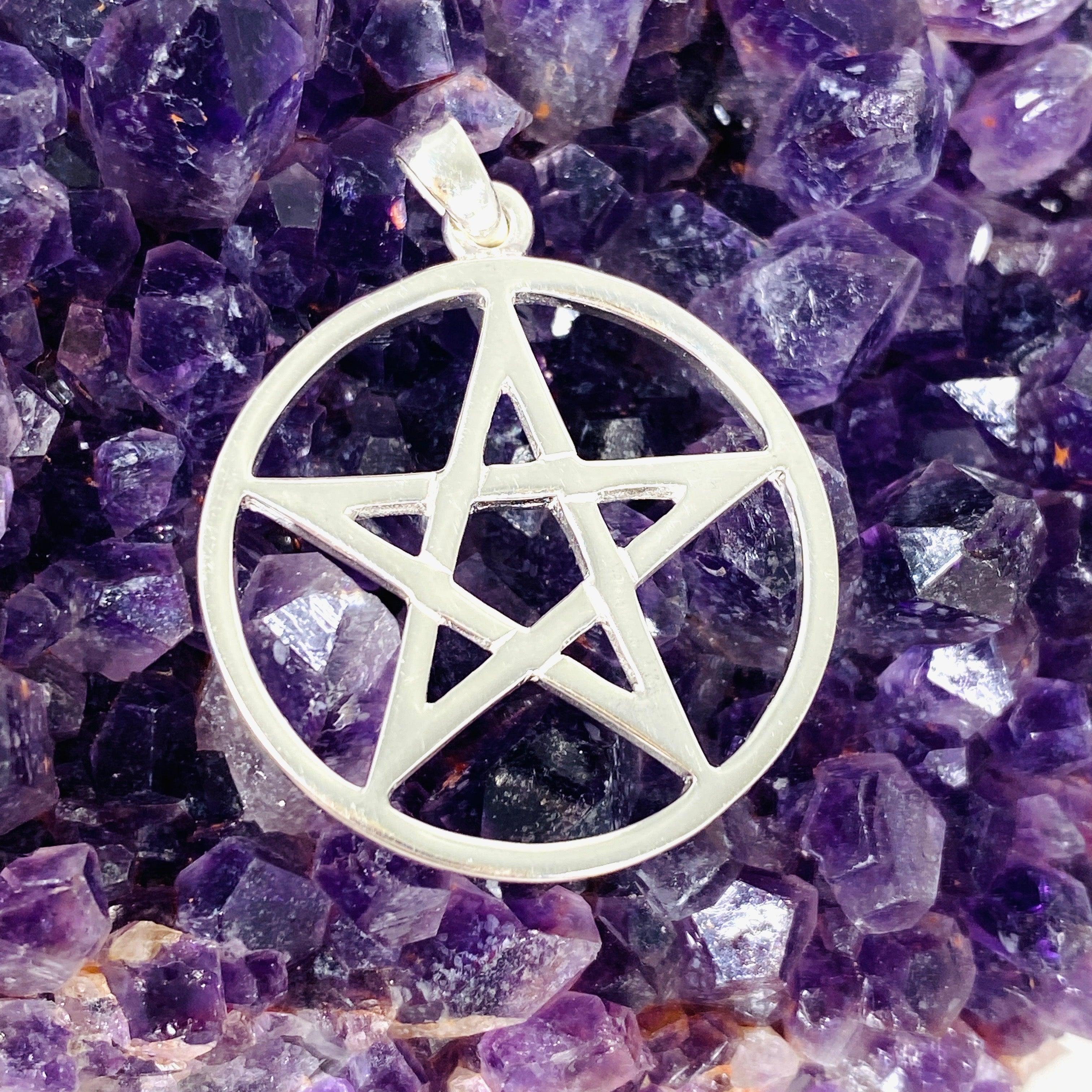 Pentagram 35mm Pendant Necklace - Stainless Steel Gothic Jewelry for Men & Women - Perfect for Occult Lovers, Wiccan Rituals, and Alternative Fashion