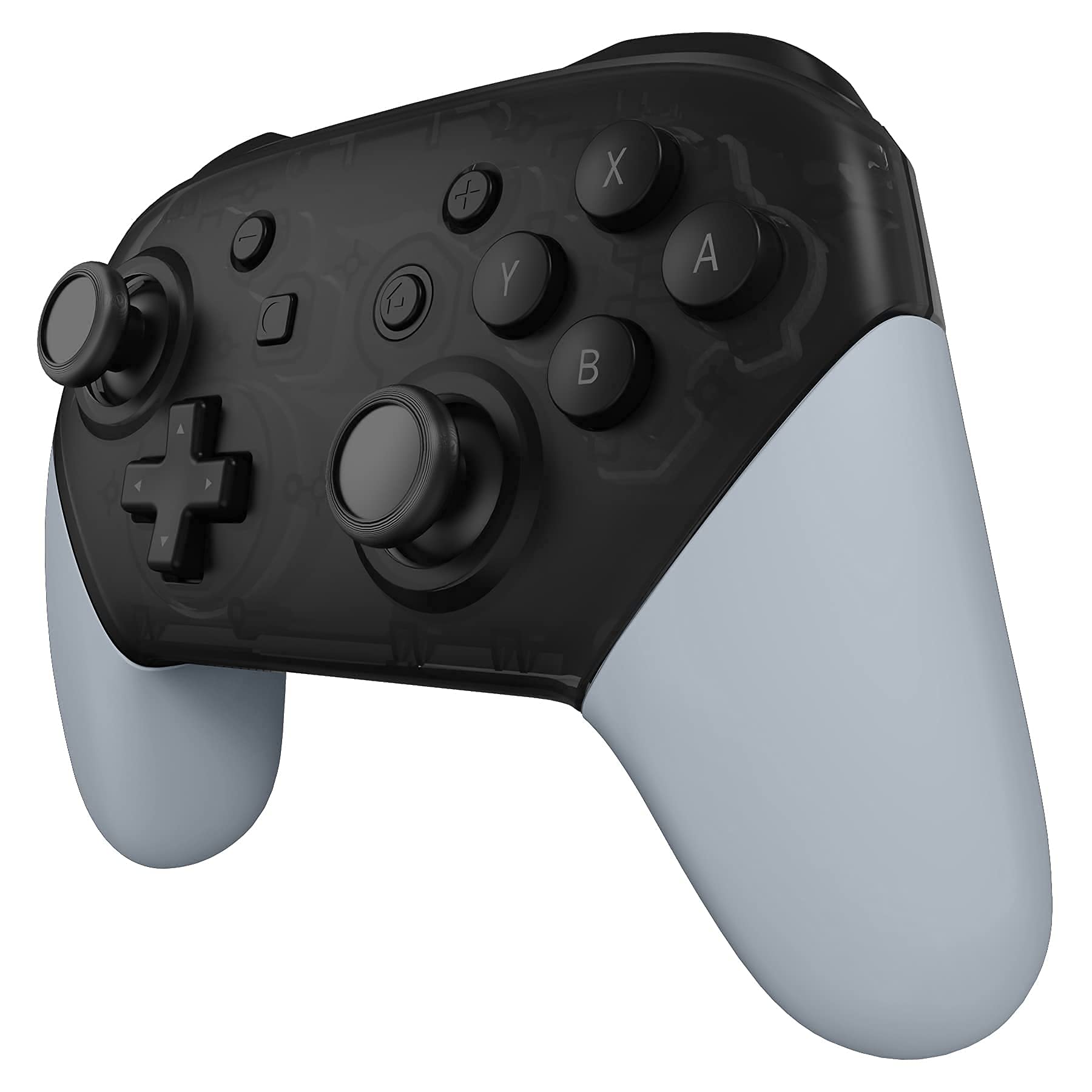 eXtremeRate New Hope Gray Replacement Handle Grips for Nintendo Switch Pro Controller - DIY Custom Hand Grip Shell Kit (Controller Not Included) | Perfect for Gaming, Customization & Comfort Enhancement