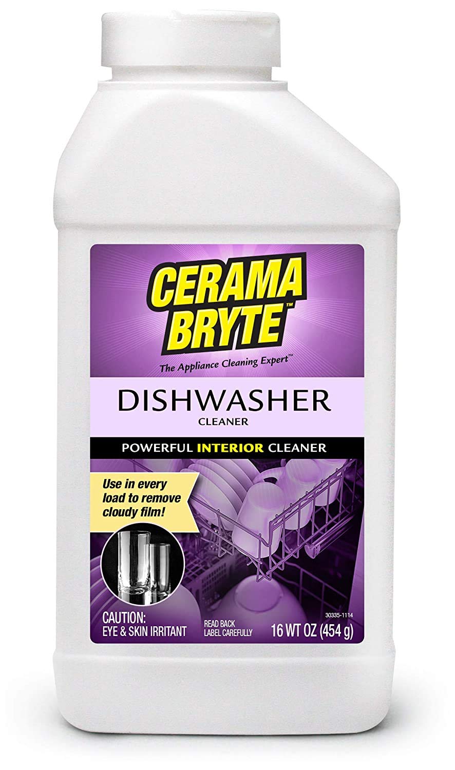 **Cerama Bryte Dishwasher Cleaner – 16 oz (2-Pack) – Powerful Interior Cleaner for Dishwashers – Removes Cloudy Film, Lime Scale & Buildup – Safe for Daily Use – Ideal for Hard Water & Stain Removal**    *(Use: Keeps dishwashers fresh, improves cleaning performance, and extends appliance life.)*