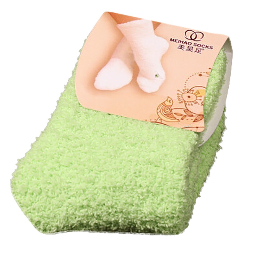 Kimloog Women's Soft Thick Cozy Fuzzy Crew Socks - Warm Non-Slip Floor Socks for Sleeping, Lounge & Winter Home Comfort