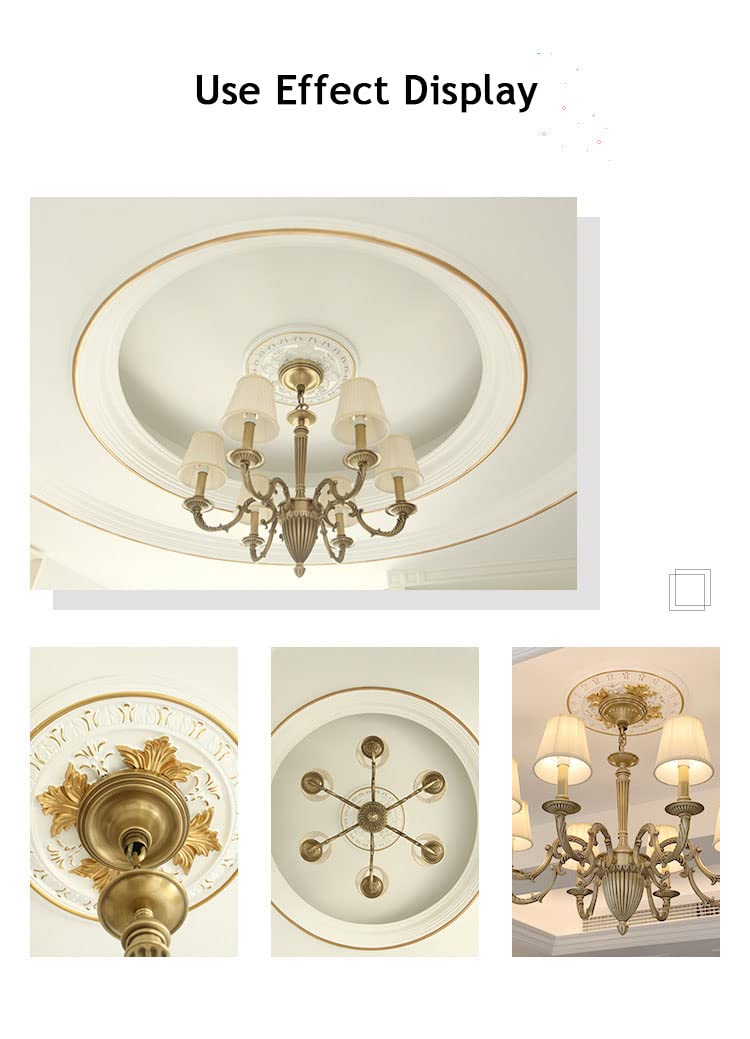 Elegant PU Decorative Ceiling Medallion for Chandeliers & Ceiling Fans - 12.3