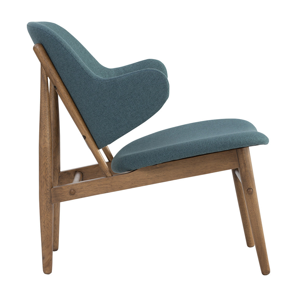 VERONIC Modern Lounge Chair in Cocoa & Nile Green - Comfortable Accent Chair for Living Room, Bedroom, or Office - Perfect for Relaxing, Reading, and Entertaining