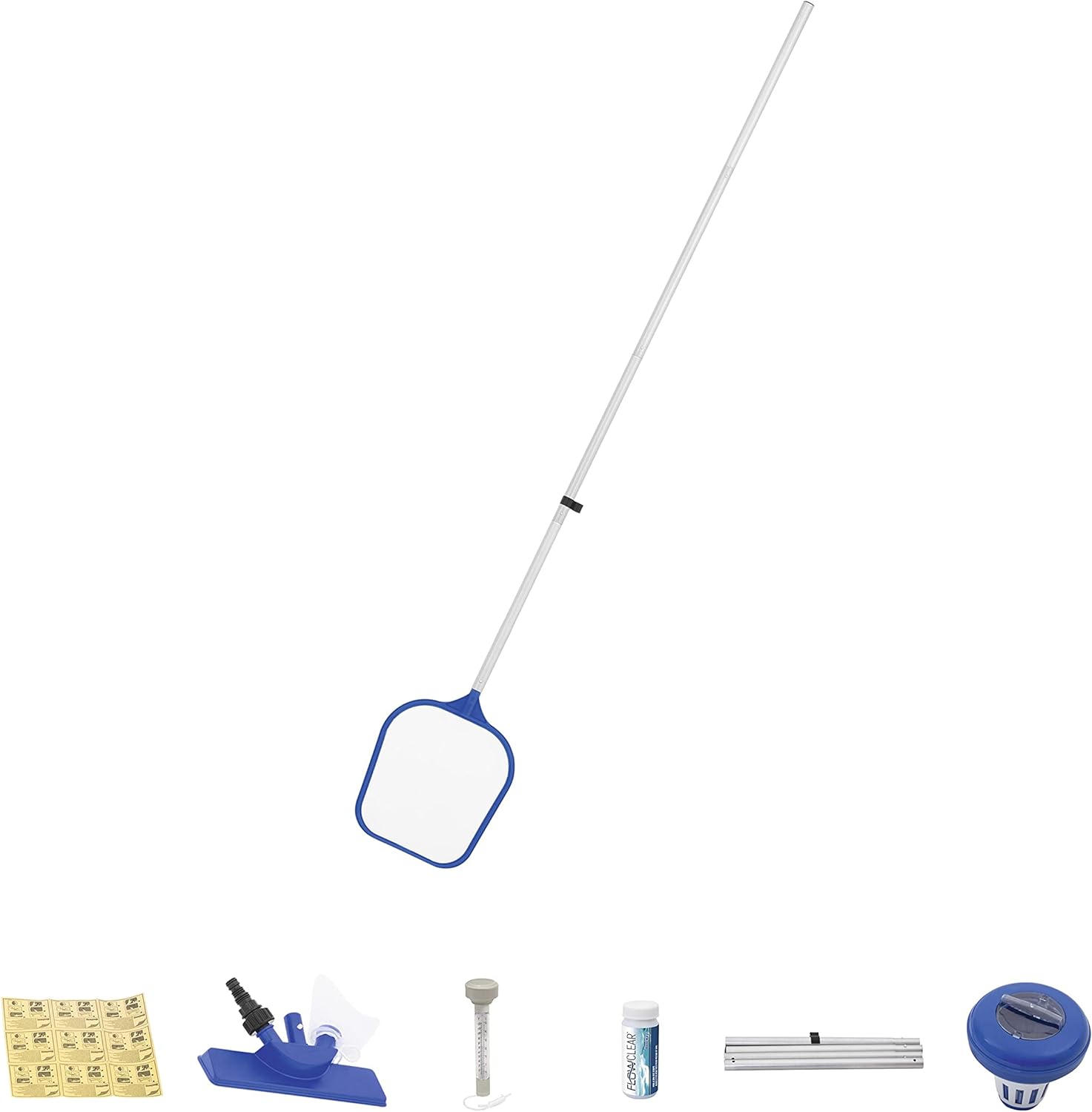 Bestway Flowclear Complete Pool Maintenance Kit with Accessories | Pool Cleaning Tools for Above Ground & Inground Pools | Perfect for Weekly Pool Maintenance & Water Care