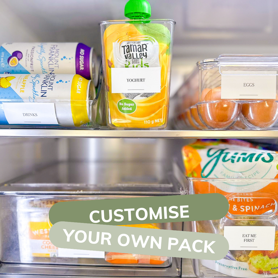 Custom Refrigerator & Freezer Labels - 6 Pack Waterproof Stickers for Food Storage Organization - Perfect for Meal Prep, Grocery Tracking & Home Kitchen Use