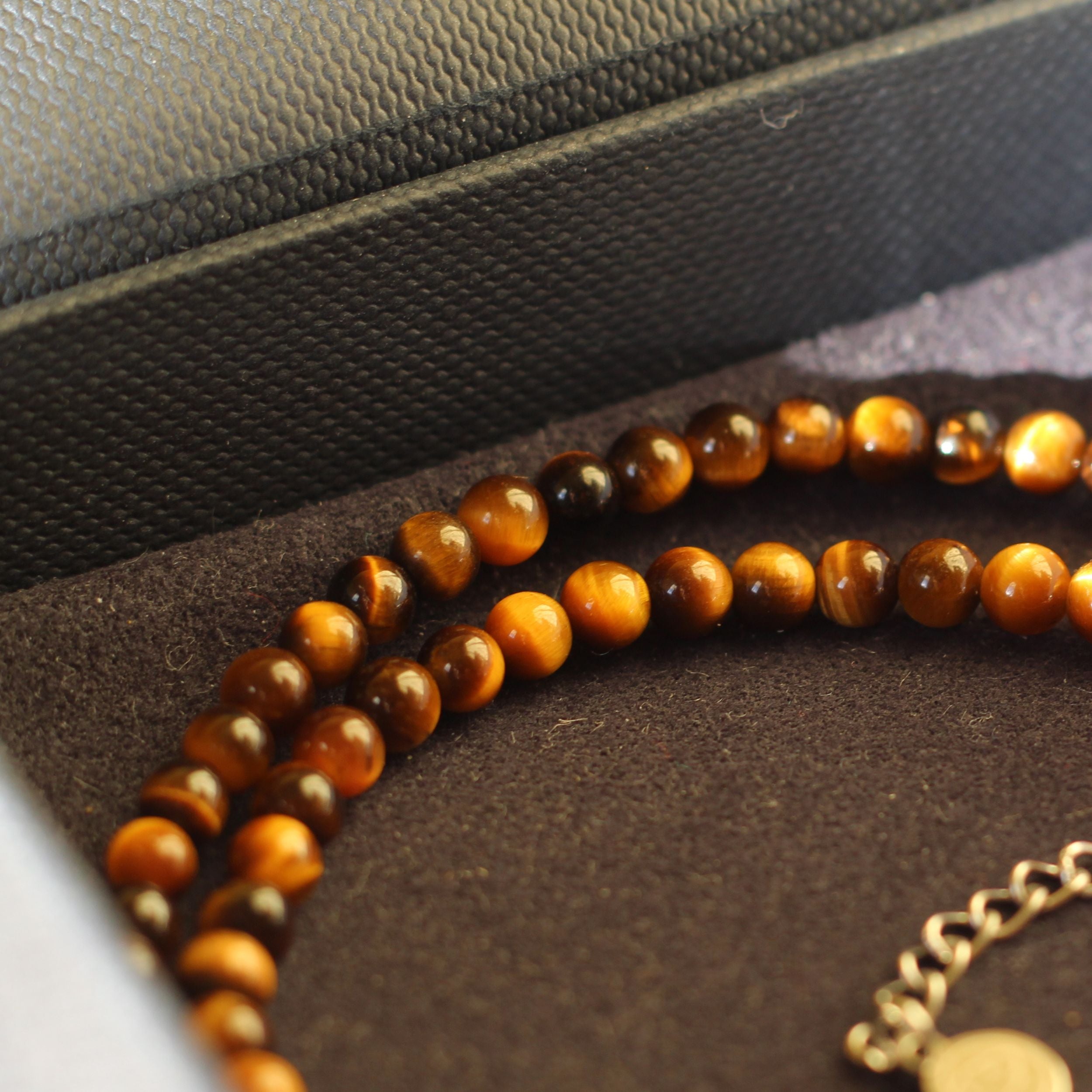 Tiger Eye Beaded Necklace Mini - Natural Stone Jewelry for Women, Healing Crystal Necklace for Protection & Good Luck | Perfect for Meditation, Yoga & Spiritual Gifts