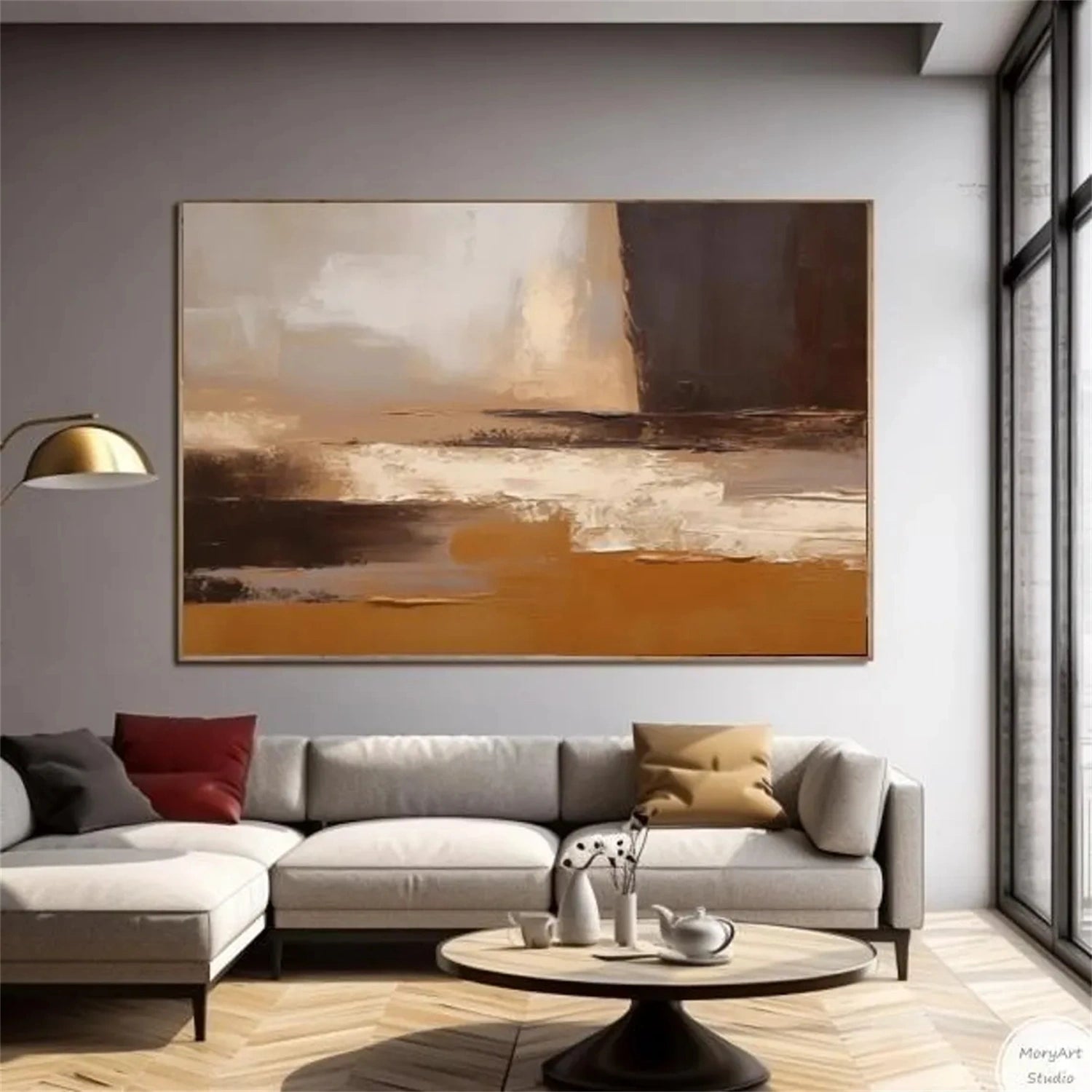 Abstract Painting #AB 268 - Modern Wall Art for Living Room, Bedroom & Office Decor | Large Canvas Artwork for Home & Commercial Spaces