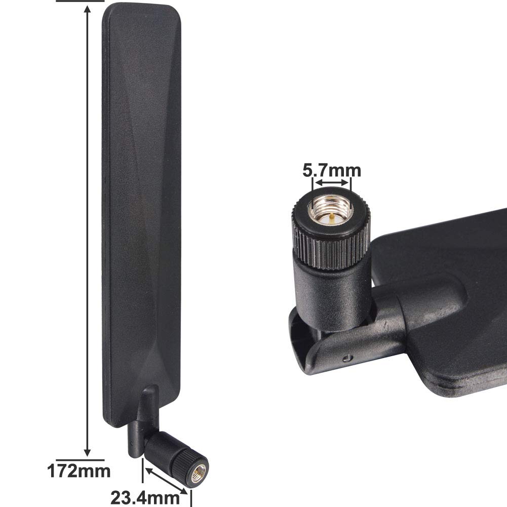 4G LTE Antenna 700-2700MHz 10dBi SMA Male Omnidirectional Antenna for GSM 3G 4G LTE - Compatible with Wireless CPE Routers, Trail Cameras, Hotspots, FPV Drones, Gateways, Industrial IoT Devices, Security Cameras & Network Cards (2 Pack) - Perfect for Outdoor, Home & Office Network Boosting