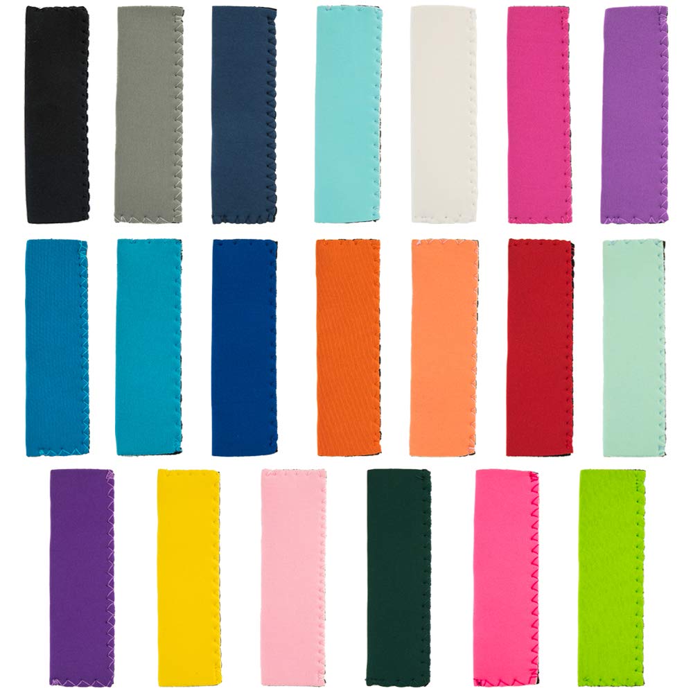 40-Piece Reusable Popsicle Holders Set - Freezer Ice Pop Bags & Anti-Freezing Sleeves (20 Colors) - Perfect for Homemade Ice Pops, Summer Treats & Kids Snacks