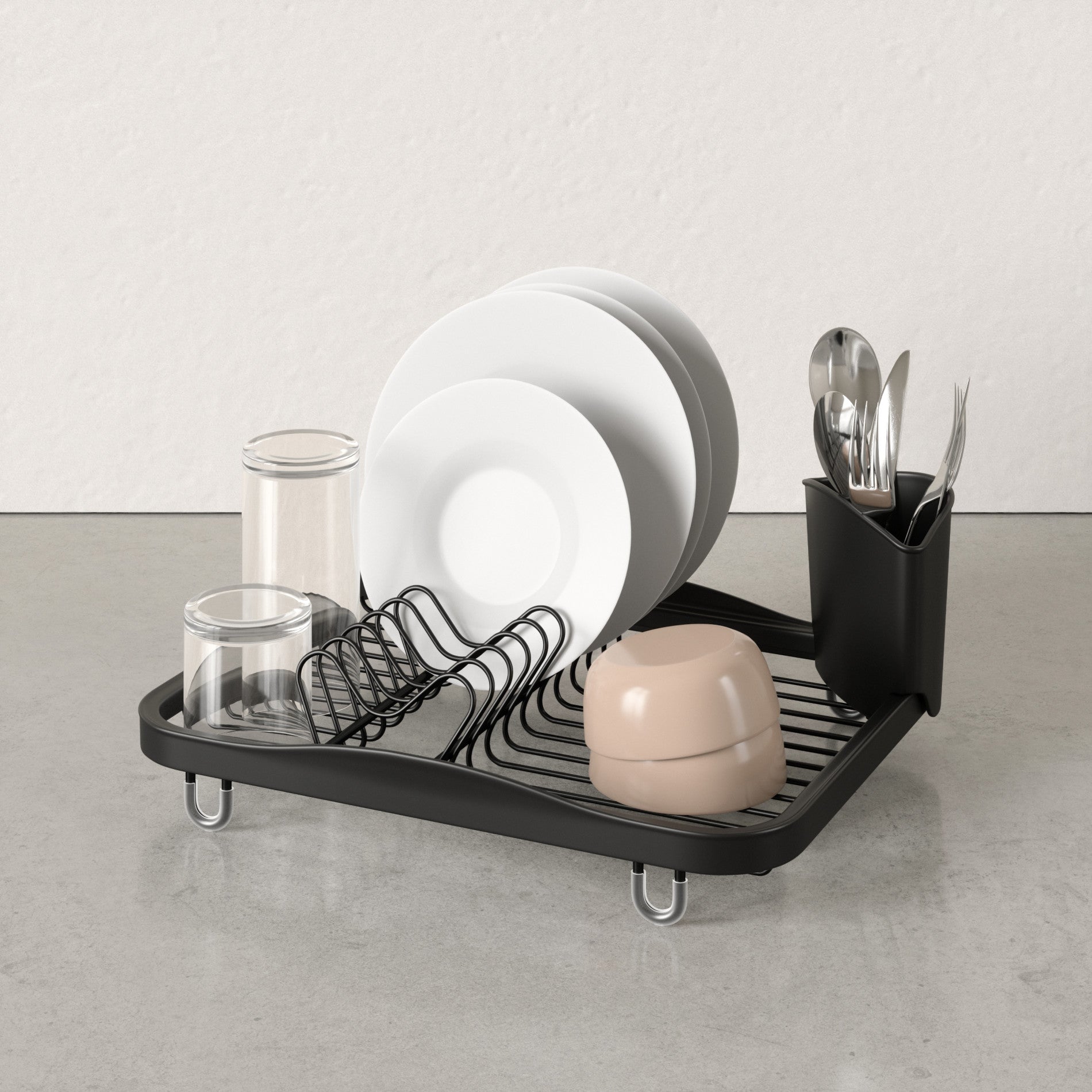 Stainless Steel Dish Drying Rack for Kitchen Countertop - Space Saving Sink Organizer for Dishes, Cups & Utensils - Perfect for Small Apartments & RVs