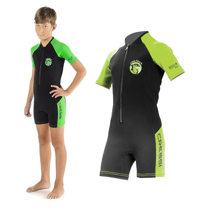 Cressi Little Shark 3 Kids Wetsuit for Swimming & Snorkeling - UV Protection & Comfort Fit for Children Ages 3-14 Years - Perfect for Pool, Beach & Water Sports Activities
