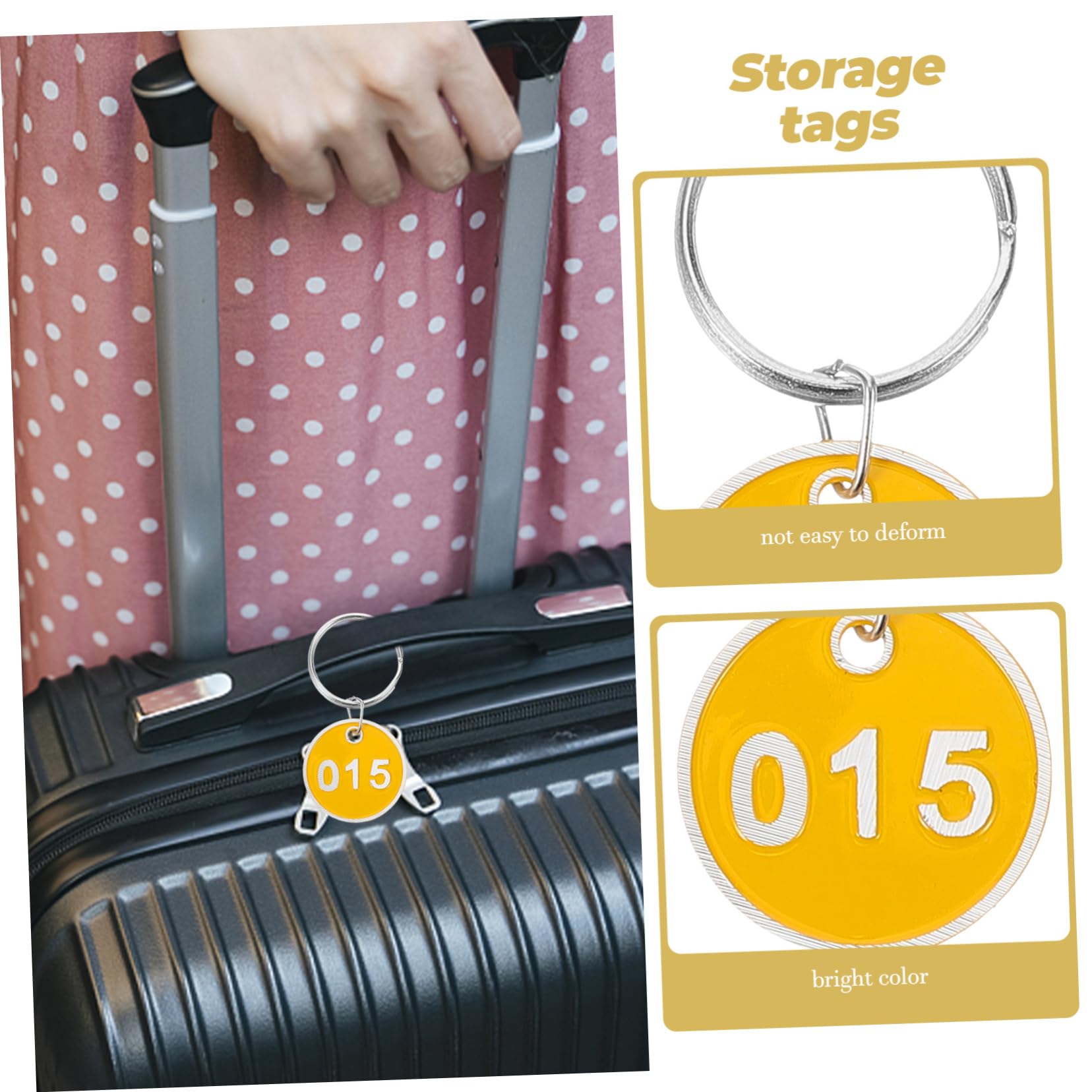 LIFKOME 4-Pack Round Number Plate Keychains - Durable Metal Key Rings with Engraved Numbers (1-4) for Home, Office, Gym Lockers & Key Organization | Perfect for Key Identification & Security