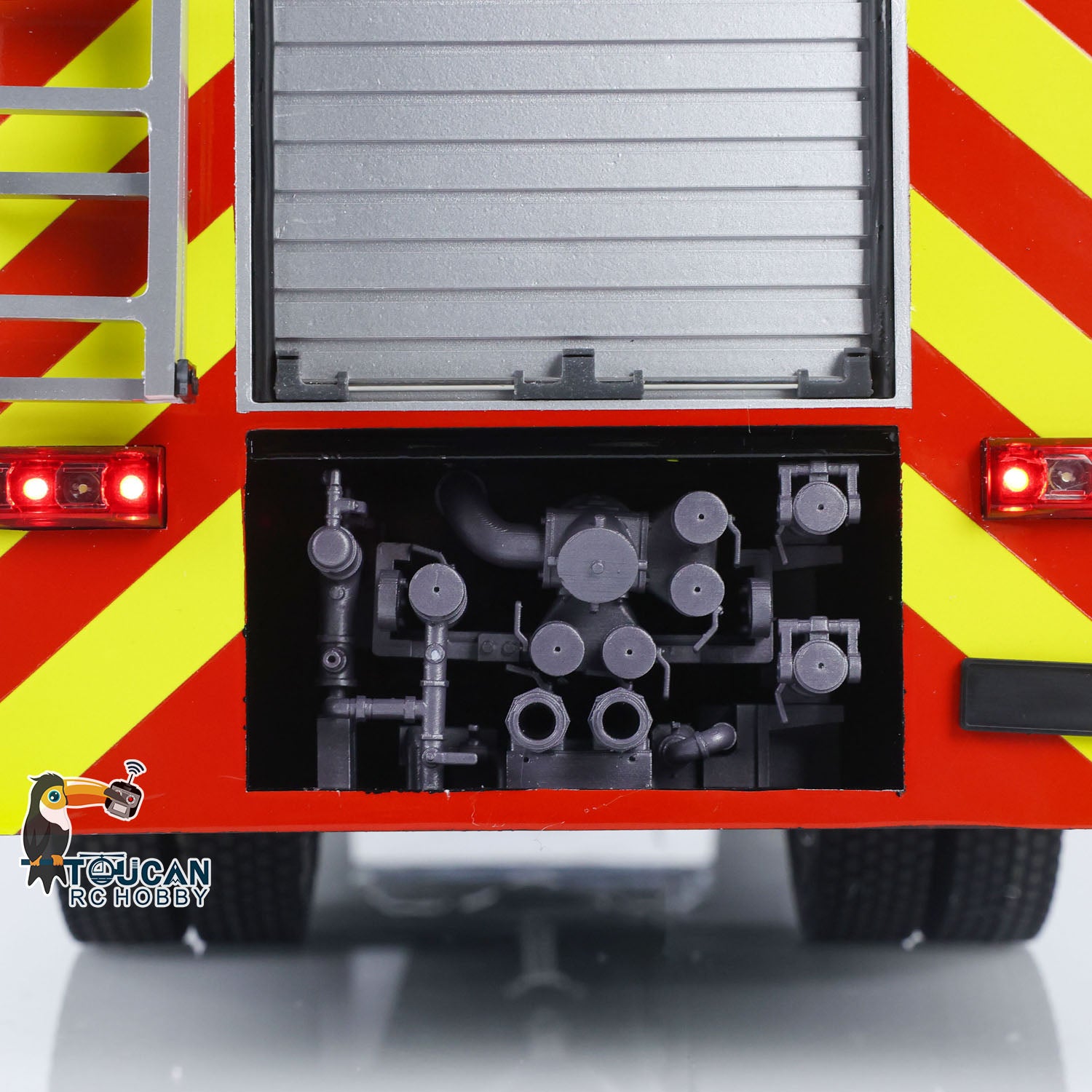 1/14 Scale 4X4 Metal Axles Remote Control Fire Truck BZ i6S RC Car with 2-Speed, Light & Sound System - PNP (No Battery) - Perfect for Firefighting Simulation and RC Hobby Enthusiasts