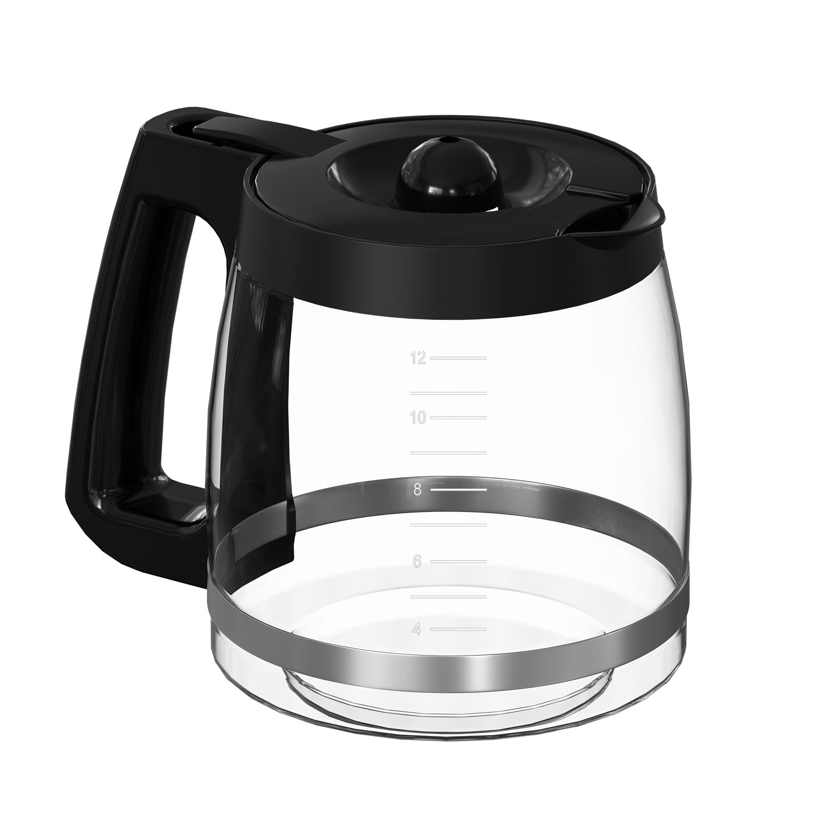 Hamilton Beach Coffee Maker Glass Carafe Replacement - Compatible with Models 46310, 49980R, 49976, 49350, 49980A, 49980Z, 49983, 49618, 46300, 49966 - 12-Cup Capacity (1 Pack) - Perfect for Home, Office, or Restaurant Use