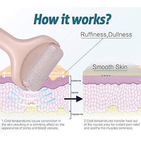 ASH CREATION Ice Roller for Face & Body - Cooling Facial Massager Tool to Reduce Puffiness, Wrinkles & Anti-Aging | Waterproof Cold Stone Therapy for Relaxing Skin Care | Perfect for Morning Routine, Post-Workout Recovery & Spa Treatments