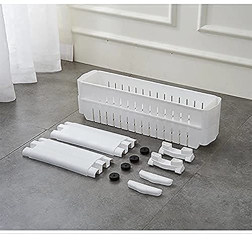 OANGO 2 Tier Kitchen Rack with Wheels - Space Saving Multipurpose Storage Organizer, Slim Slide Out Kitchen Trolley Shelf for Kitchen, Bathroom, Bedroom Organization (White) | Perfect for Small Spaces, Pantry Storage & Clutter-Free Countertops