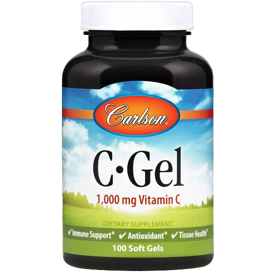 Carlson Labs Vitamin C 1000mg Softgels - 100 Count for Immune Support & Antioxidant Benefits - Perfect for Daily Wellness & Cold Prevention