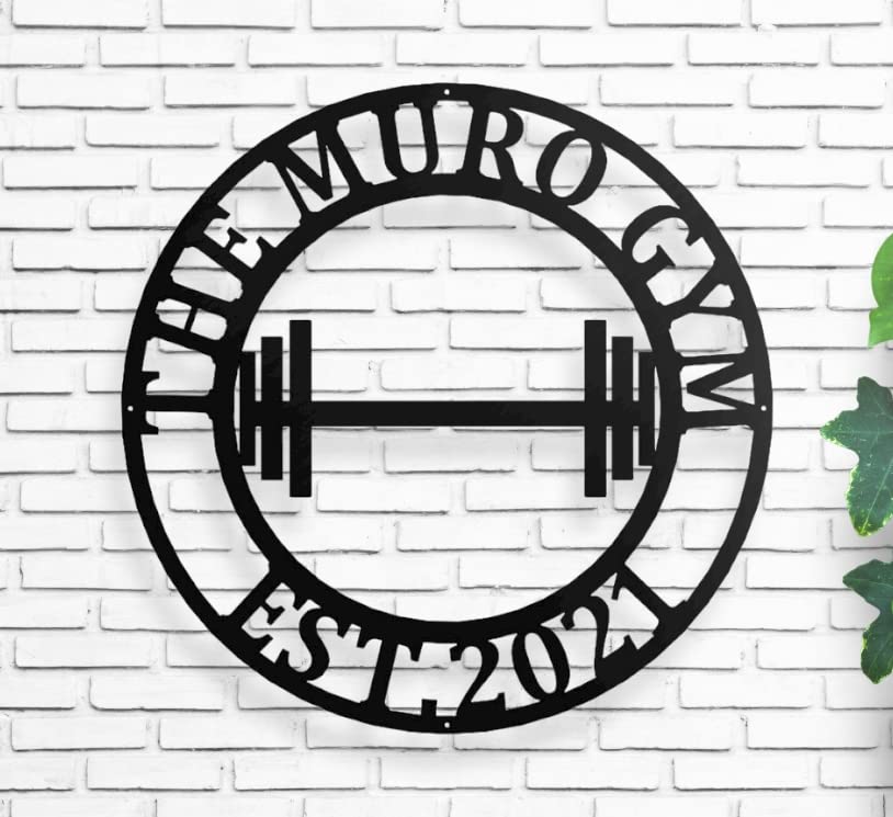 Custom Metal Gym Sign - Personalized Home Gym & CrossFit Decor - 12 Inch Wall Art for Fitness Enthusiasts | Perfect for Home Gyms, Garage Workouts & CrossFit Studios
