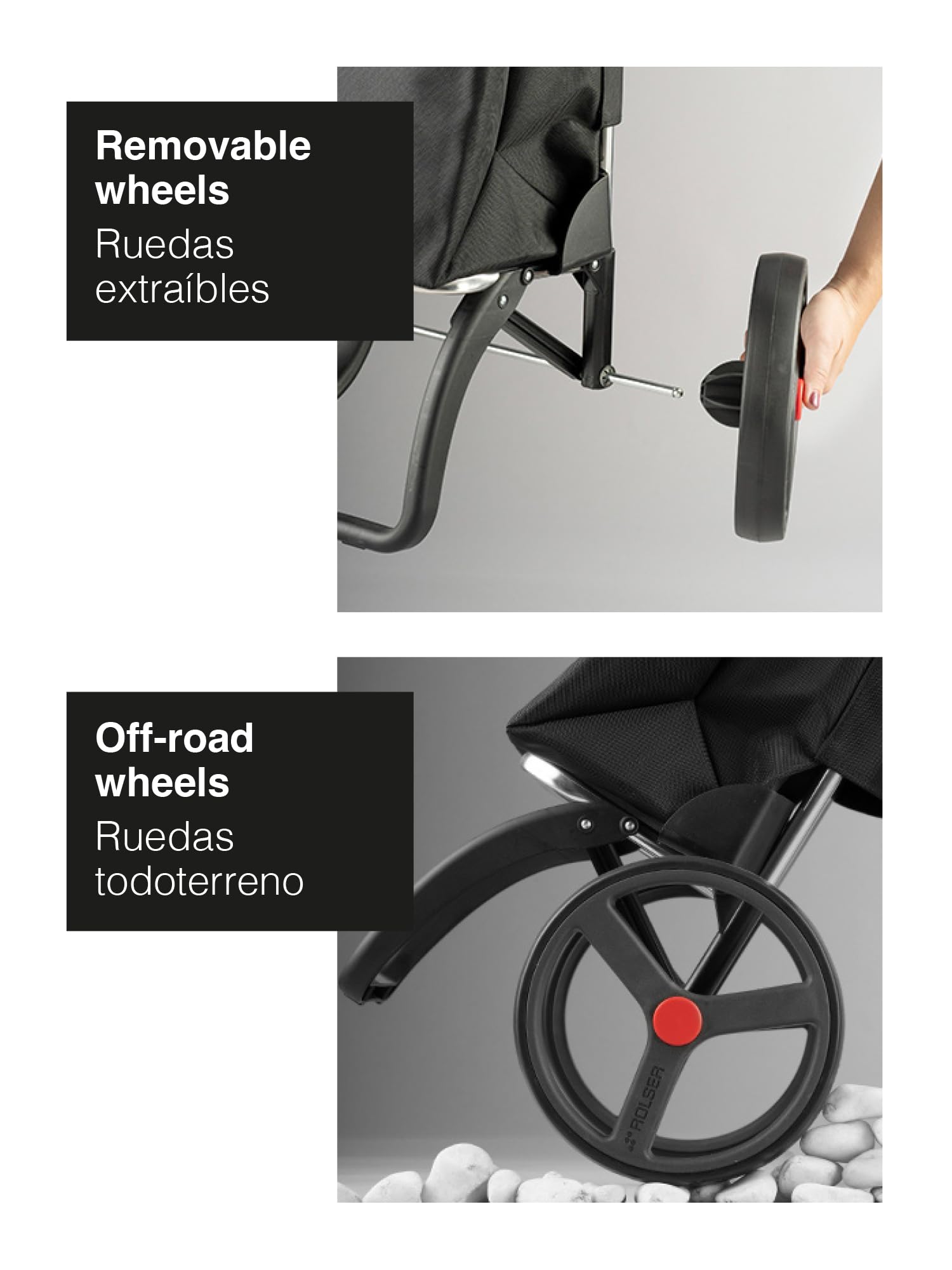 Foldable Grocery Cart with Wheels - Durable & Portable for Shopping