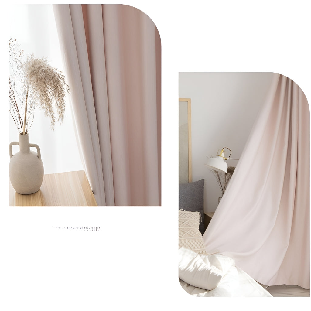 Evelynn Polyester Soundproof Thermal Blackout Custom Curtains - Noise Reducing & Energy Saving Window Treatments for Bedroom, Living Room & Home Theater