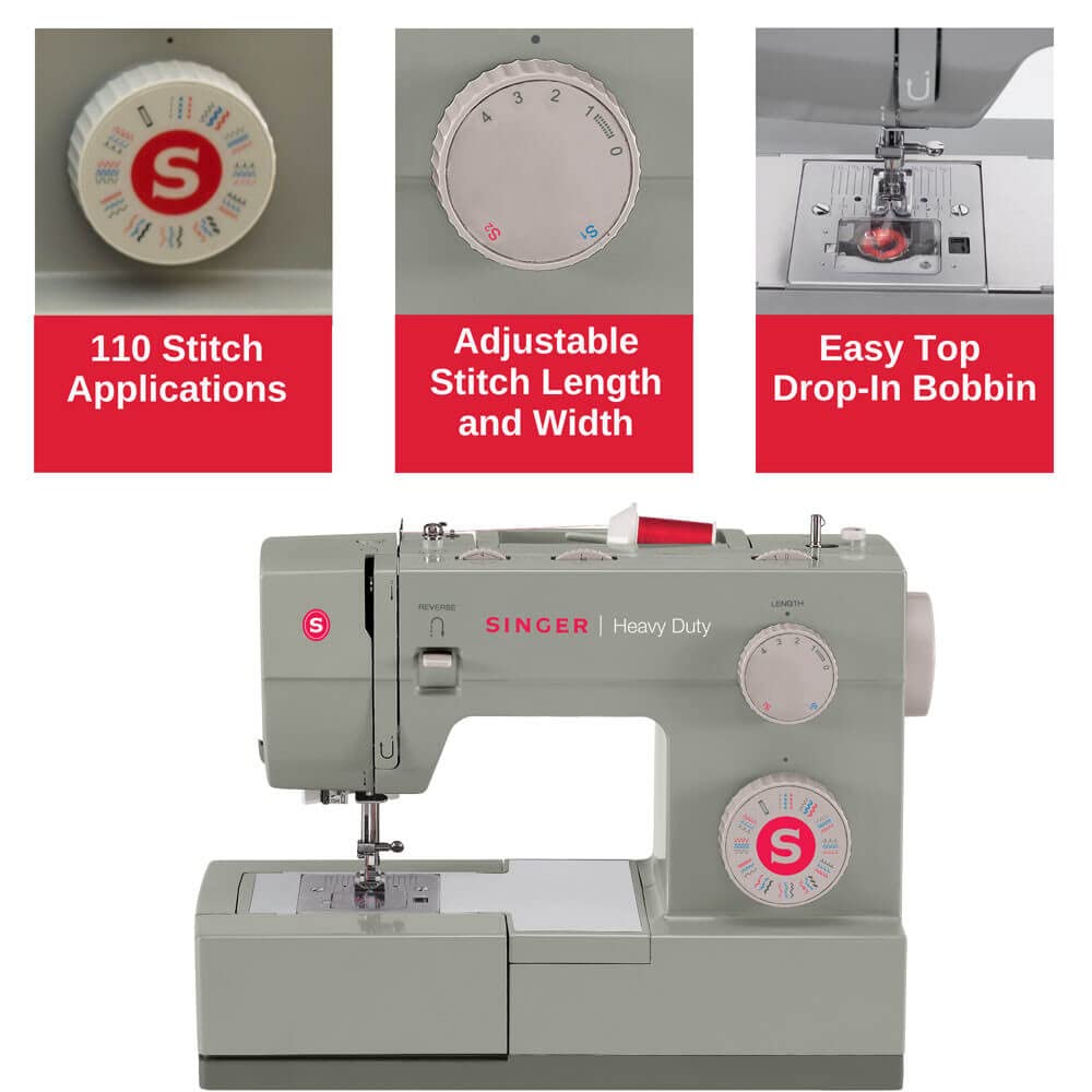 Singer 4452EXTBUND Heavy Duty 4452 Sewing Machine with Extension Table - Perfect for Quilting, Upholstery & Thick Fabrics | Professional & Home Use
