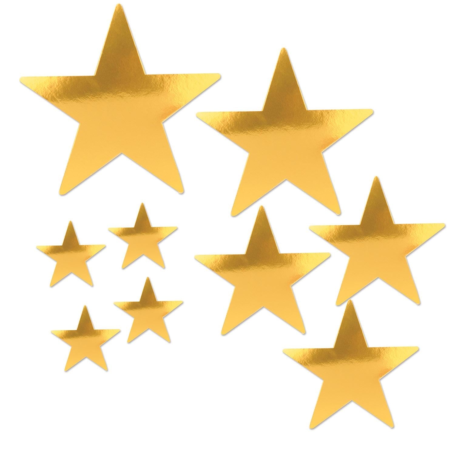 108 Pack Gold Foil Star Cutouts for Party Decorations - Perfect for Birthday, Christmas, Wedding & Holiday Celebrations