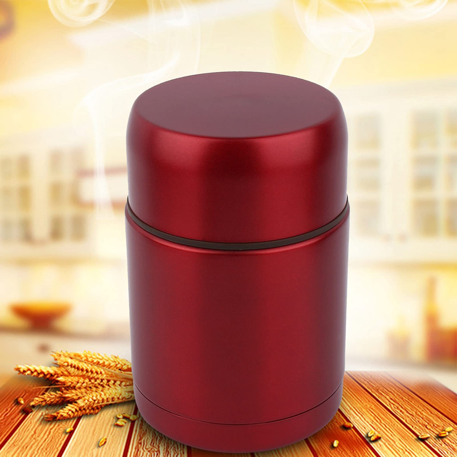 800ml Stainless Steel Vacuum Insulated Water Bottle with Leak-Proof Lid & Cup Sleeve - Double Wall Thermal Flask for Hiking, Camping, Gym & Travel (Red) - Keeps Drinks Hot/Cold for 24 Hours