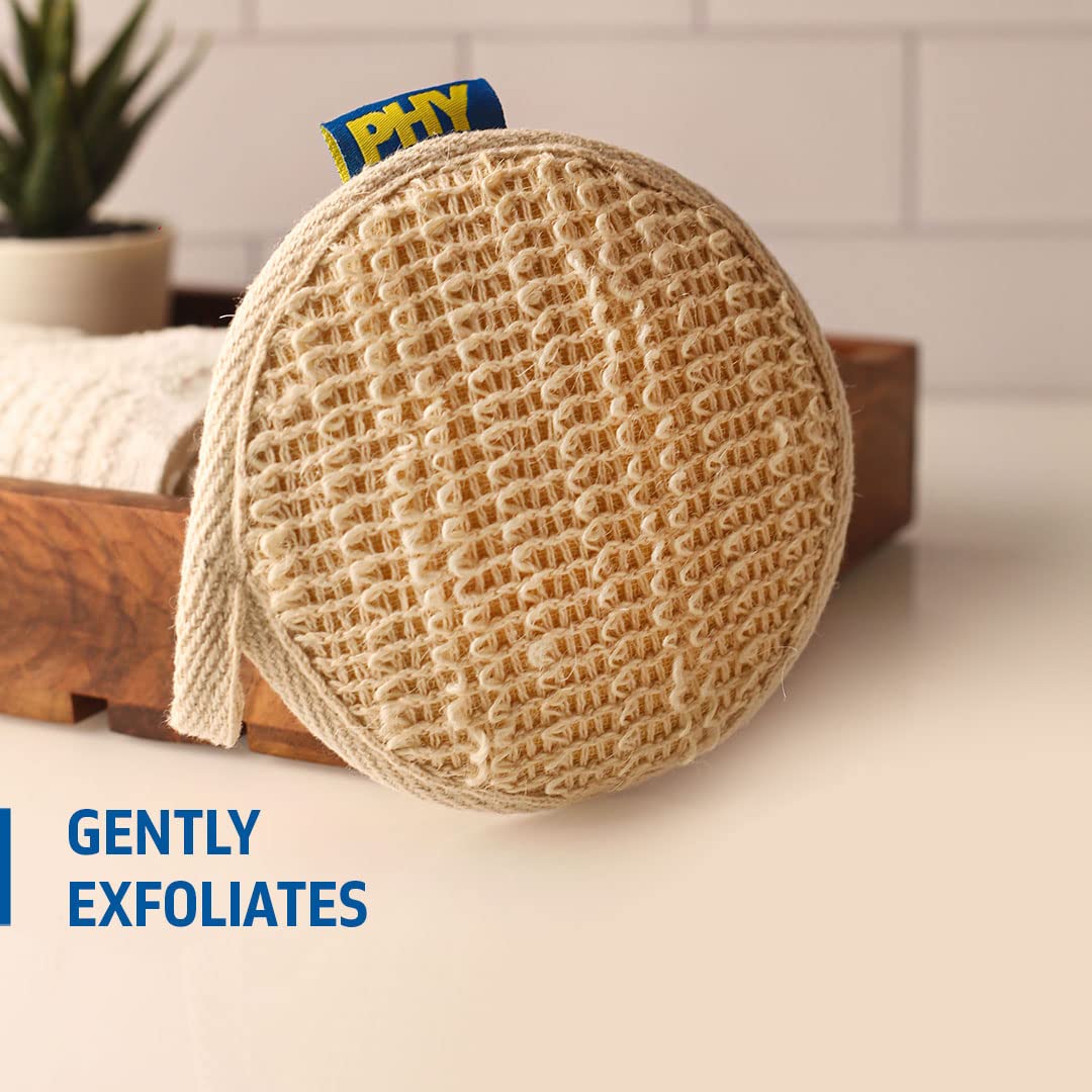 Premium Phy Scrub Loofah - Gentle Exfoliating Shower Sponge for Smooth Skin | Skin-Friendly Bath & Body Scrubber | Ideal for Daily Shower, Spa & Self-Care Routine