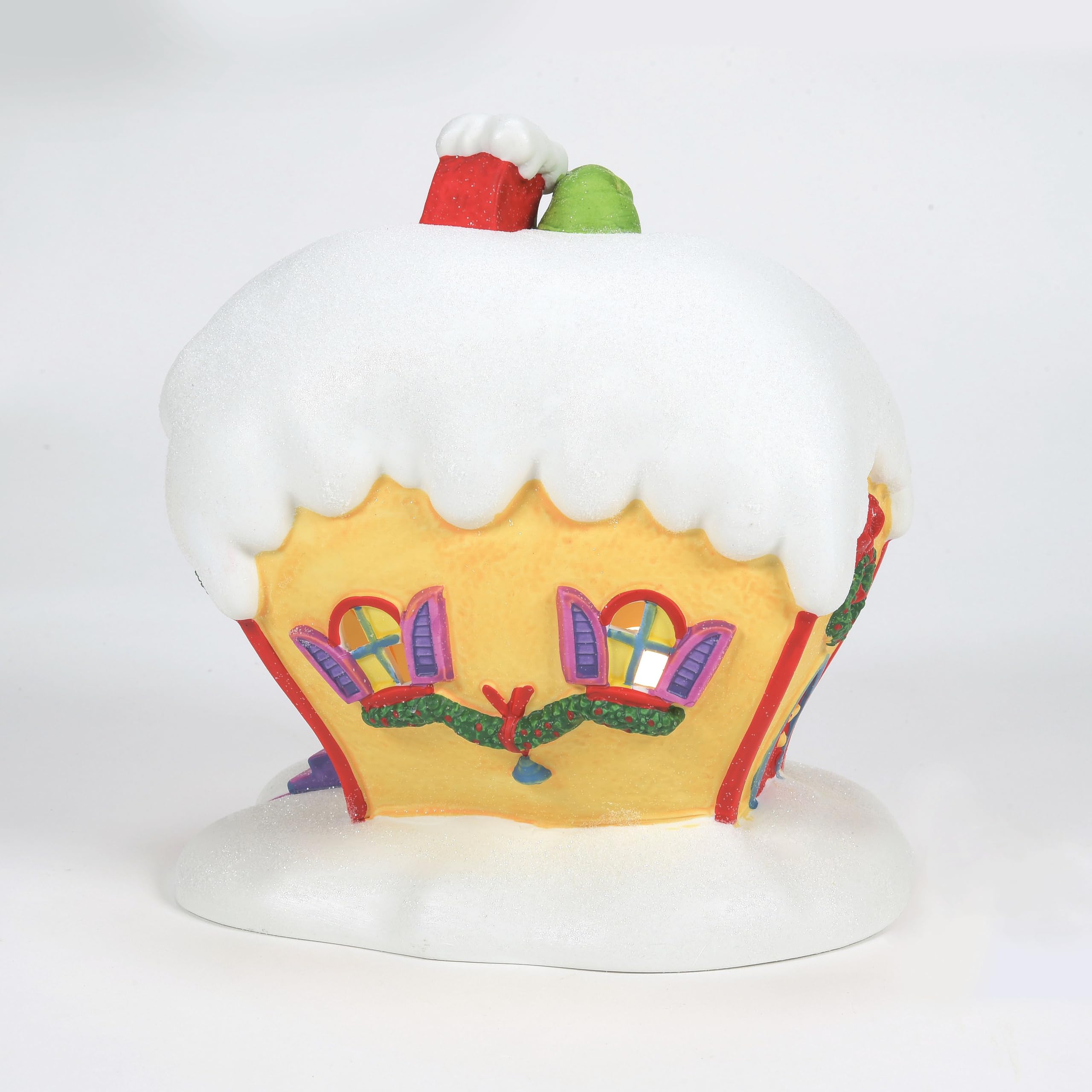 Department 56 Dr. Seuss The Grinch Village Cindy Lou Who's House - LED Lit Christmas Collectible, Hand-Painted Porcelain Holiday Decor (7.48 Inch) - Perfect for Christmas Village Displays, Mantel Decorations & Festive Home Decor