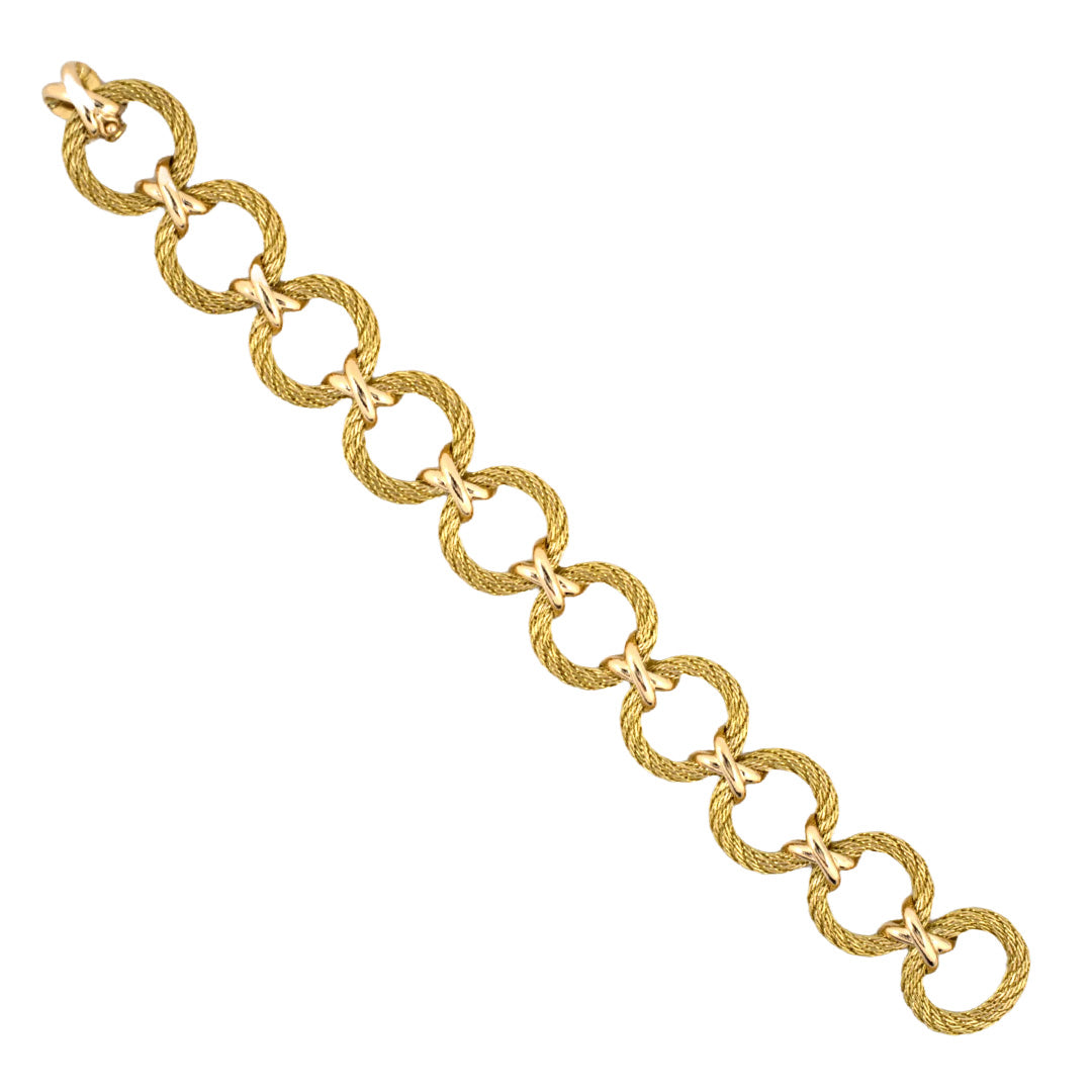 Tiffany French X Link Bracelet for Women - Elegant Sterling Silver Chain Bracelet | Perfect for Everyday Wear, Gifts & Special Occasions