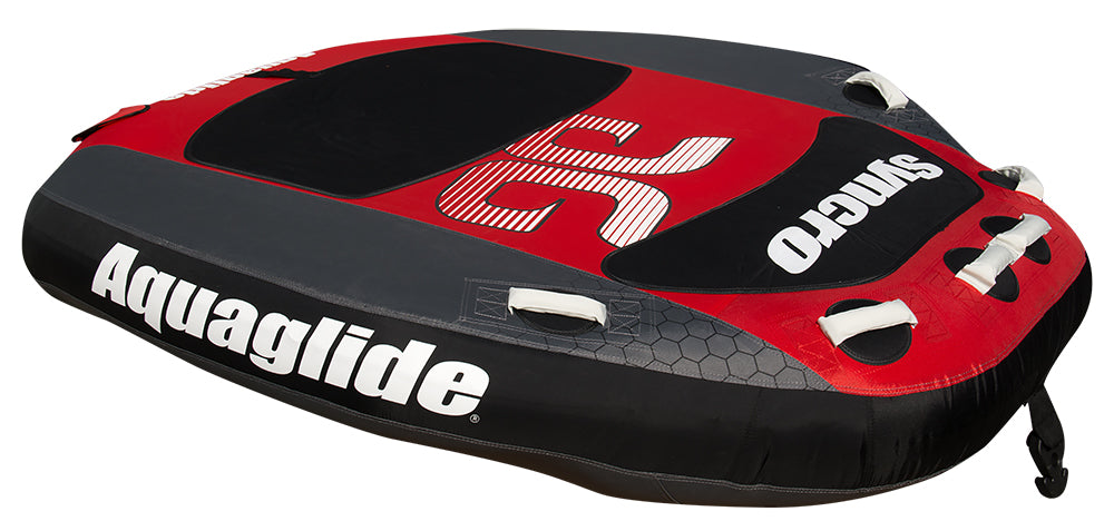 Aquaglide Syncro 3 Rider Towable Water Tube - Inflatable Boat Tube for Lakes & Oceans - Fun Water Sports Gear for Family & Friends Summer Activities
