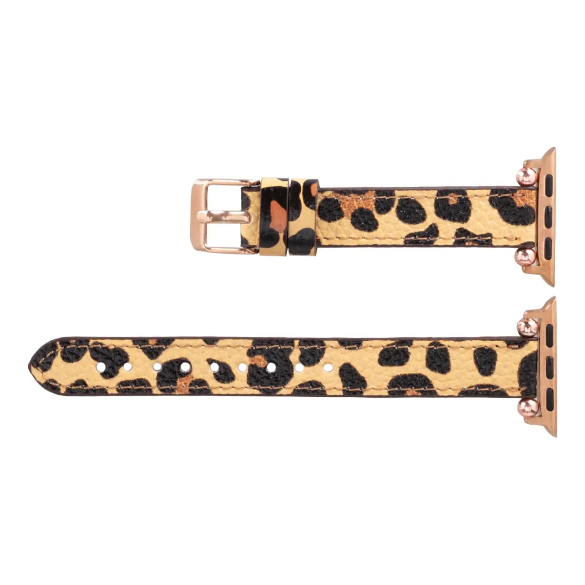 Leopard Print Genuine Leather Ultra Slim Apple Watch Band - Stylish & Durable Replacement Strap for Work, Gym & Everyday Wear