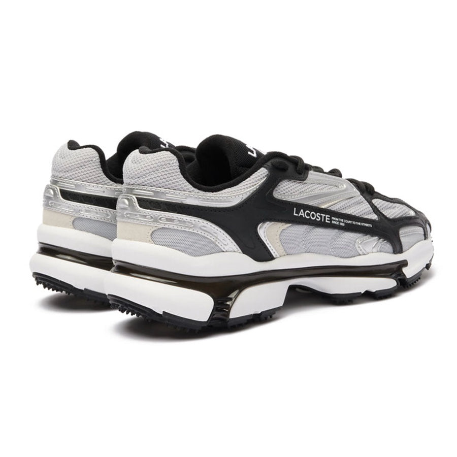 Lacoste Men's L003 2K24 124 Silver Black Sneakers - Stylish Casual Shoes for Men | Perfect for Everyday Wear, Work & Outdoor Activities