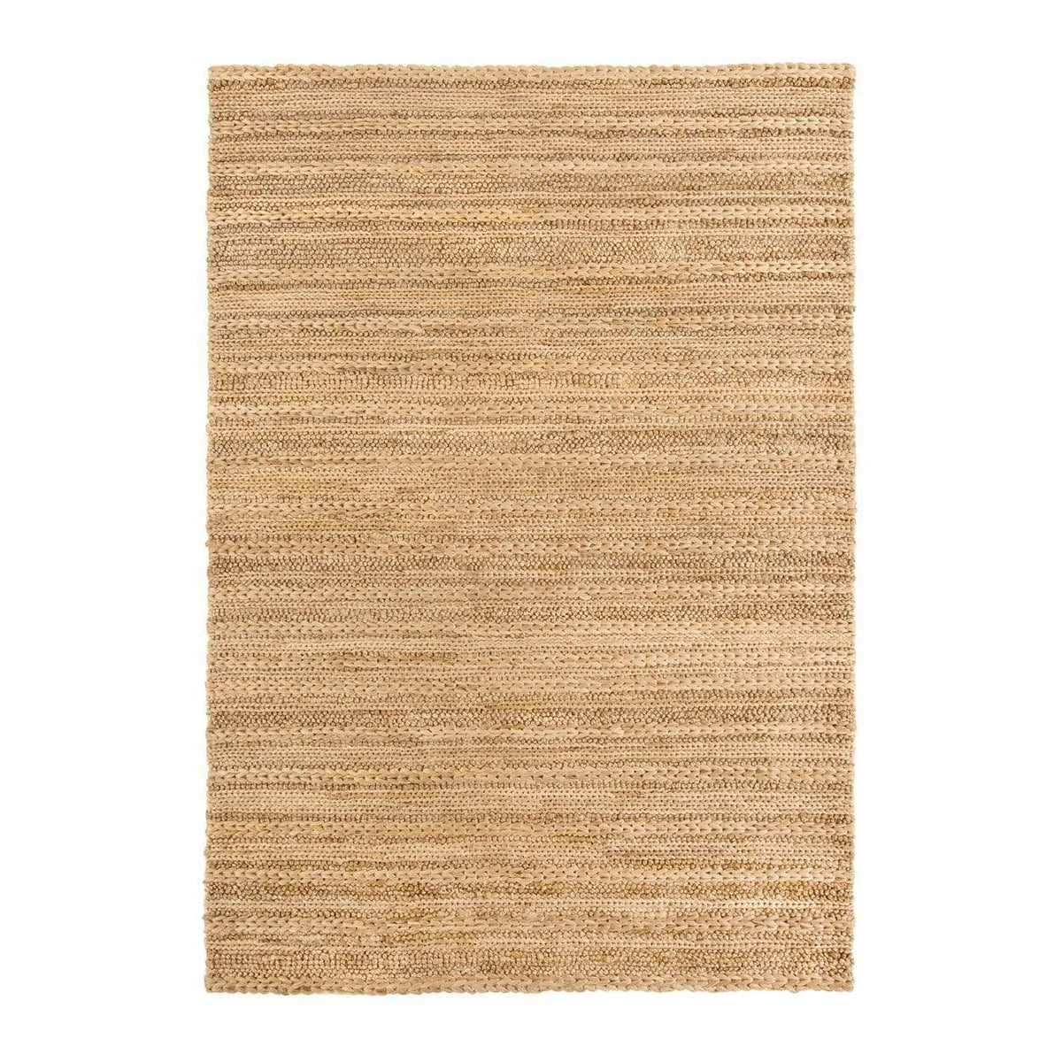 Eboni Chunky Braided Jute and Cotton Rug - Natural Fiber Floor Mat for Living Room, Bedroom & Boho Home Decor
