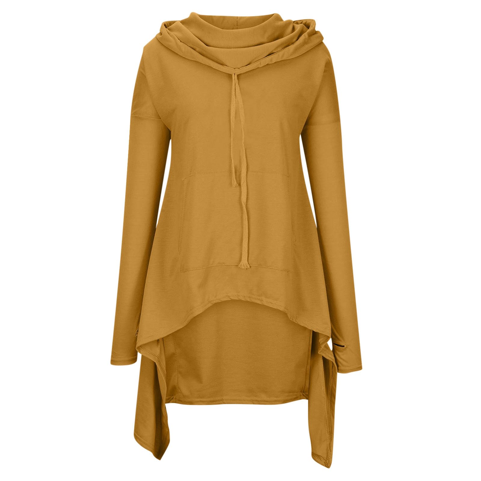 Women's Gothic Oversized Hooded Sweatshirt - Long Sleeve Turtleneck Y2K Graphic Hoodie for Fall 2023 | Cute Fashion Pullover for Streetwear, Casual Outfits & Layering in Cool Weather