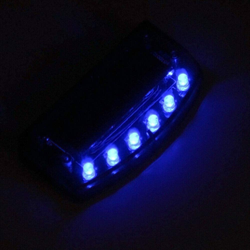 Solar Powered 6 LED Blue Fake Car Alarm Light - Anti-Theft Dummy Warning Flashing Light for Vehicle Security | Perfect for Parking Lots, Garages & Theft Prevention