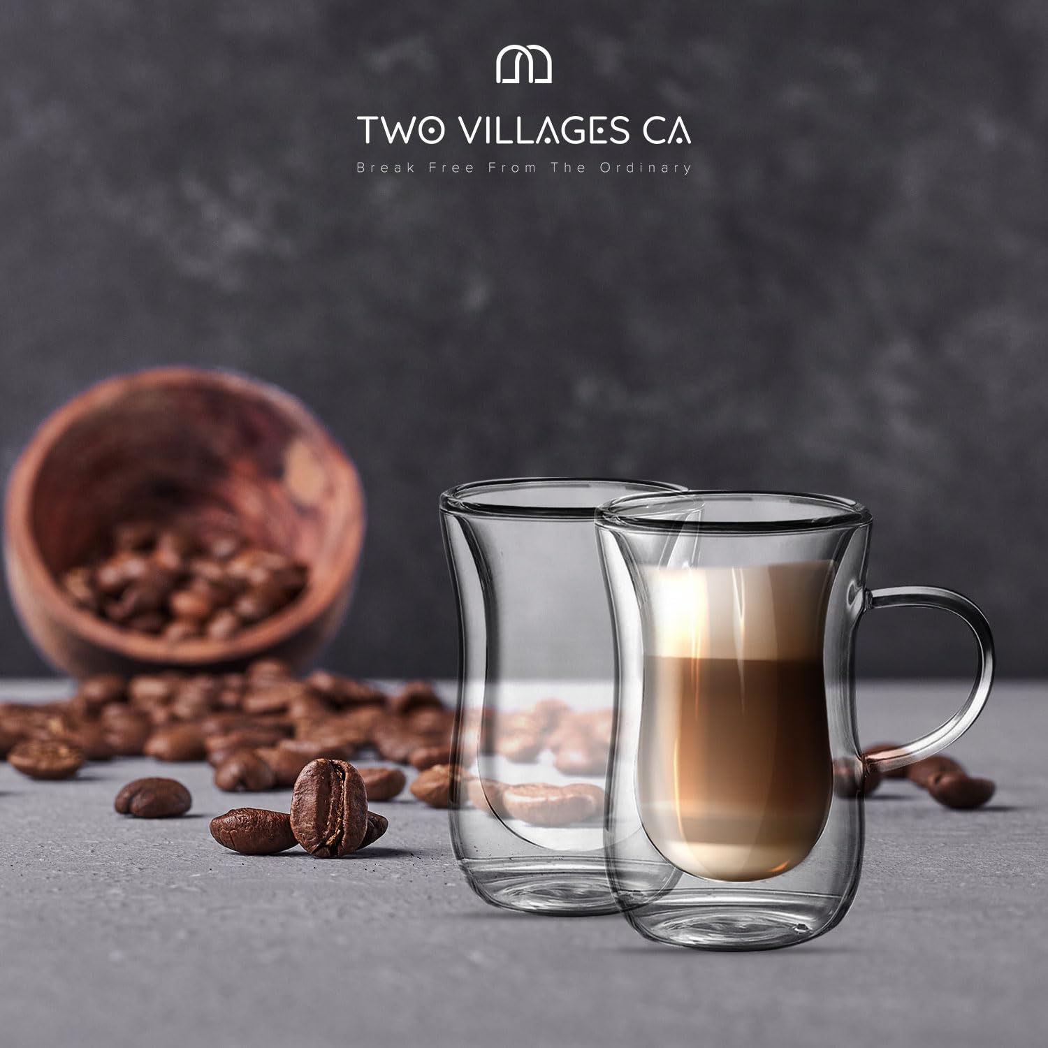 4 Oz Double Wall Borosilicate Insulated Glass Coffee Mug Set of 6 (120ml) - Heat Resistant Tea, Latte & Espresso Cups with Handle - Perfect Gift for Coffee Lovers, Office Use & Home Entertaining