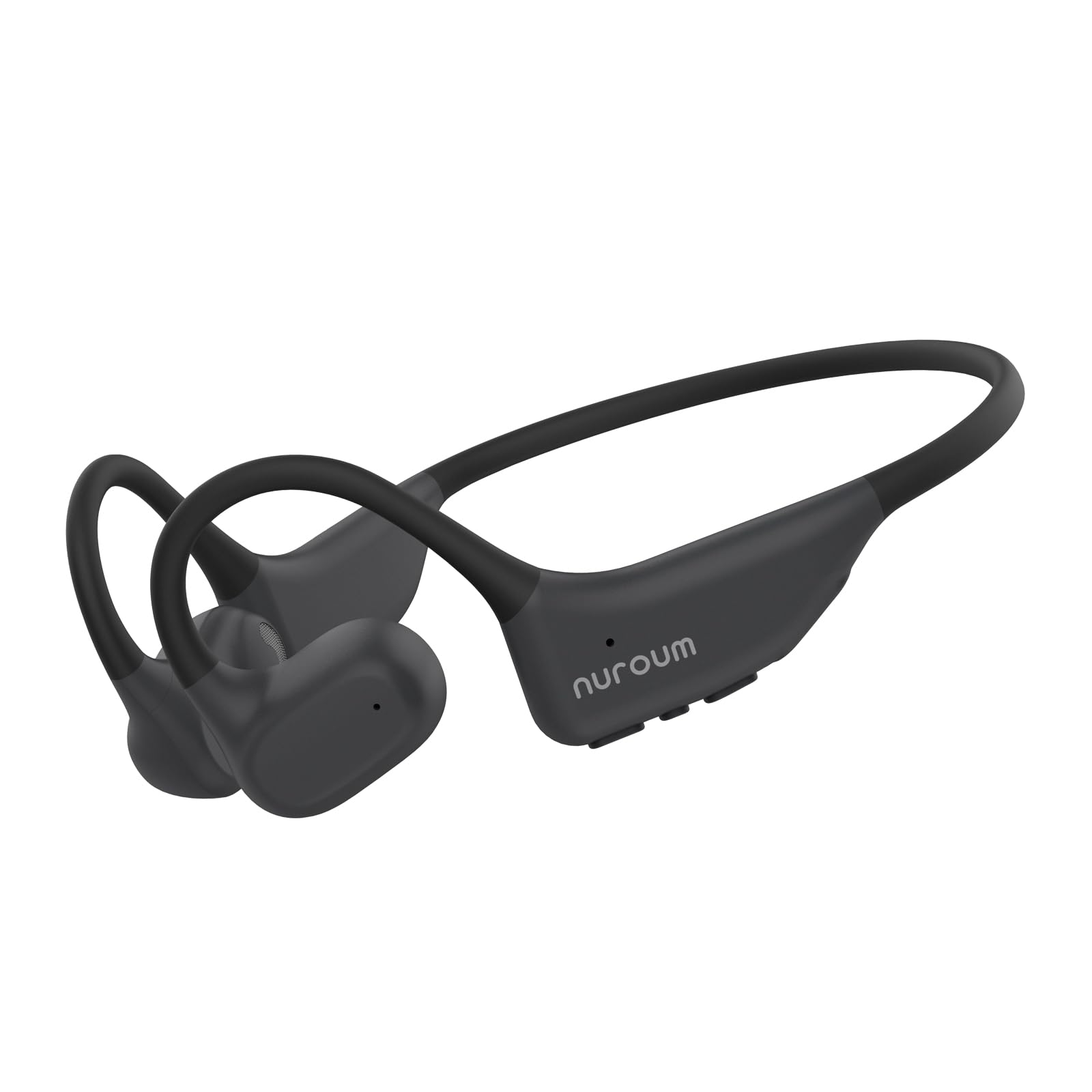 NUROUM OW20 Open Ear Sports Headphones - Wireless Bluetooth 5.3 Headset with Noise Cancelling, Sweatproof & 15H Playtime for Running, Cycling, Gym Workouts | Comfortable Lightweight Design for Outdoor Activities | Compatible with iPhone, Android, Laptop, PC, Tablet - Perfect for Jogging, Commuting & Office Use
