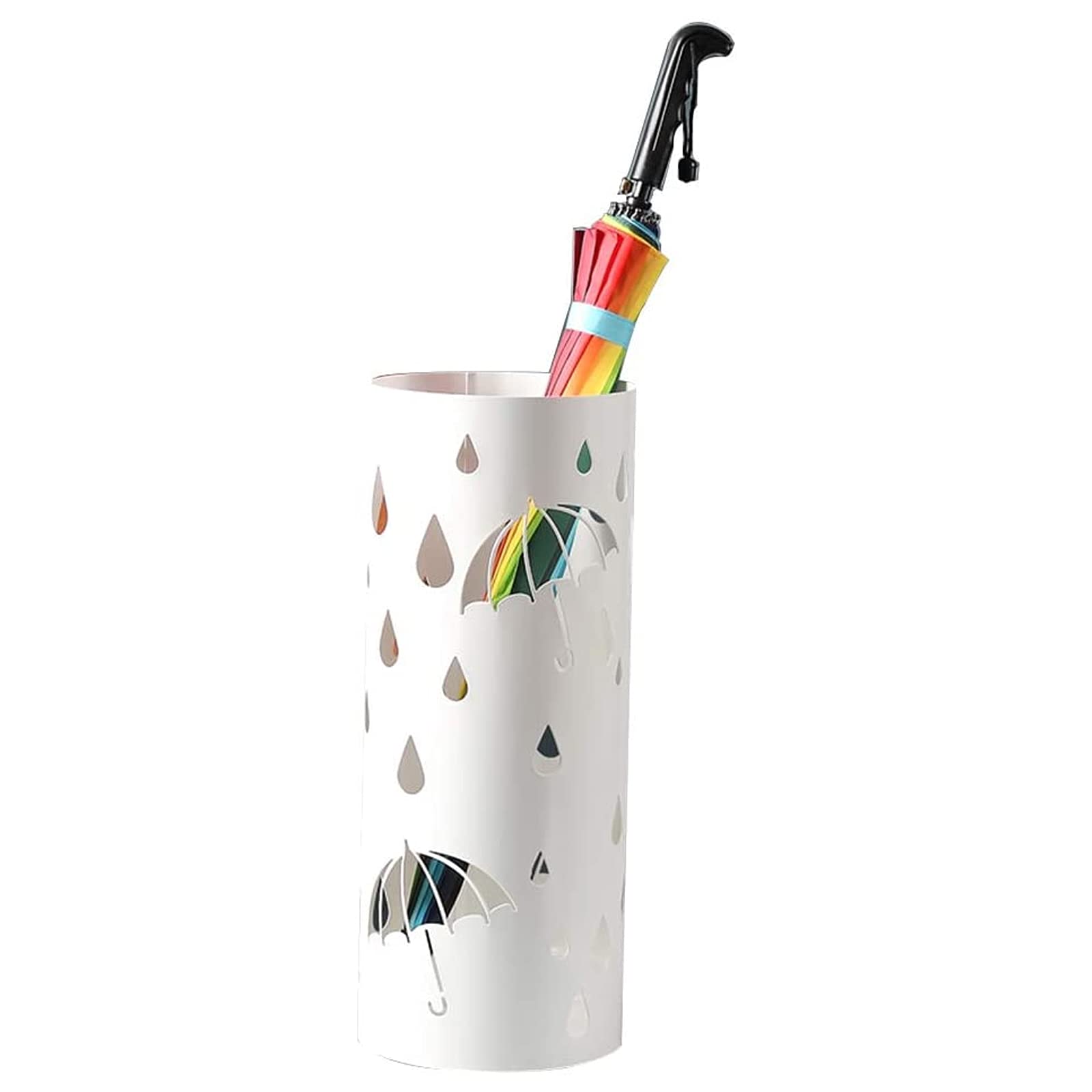 Premium Metal Umbrella Stand with Drip Tray - Stylish Entryway Organizer for Home & Office - Rustproof Hallway Decor for Wet Umbrellas & Walking Canes - Perfect for Foyers, Mudrooms & Office Entrances