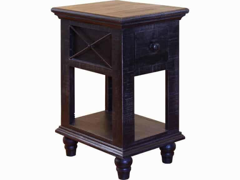 Vintage Chairside End Table IFD973CST - Classic Wooden Side Table for Living Room, Bedroom, or Office - Perfect for Reading Lamps, Books, and Decor