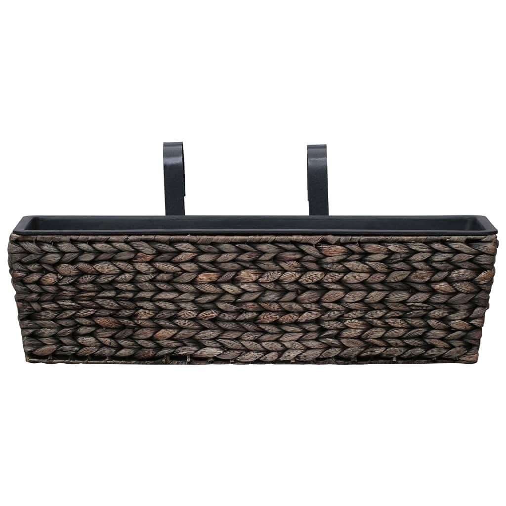 2-Pack Brown Water Hyacinth Indoor Planters with Removable Pots - 23.6