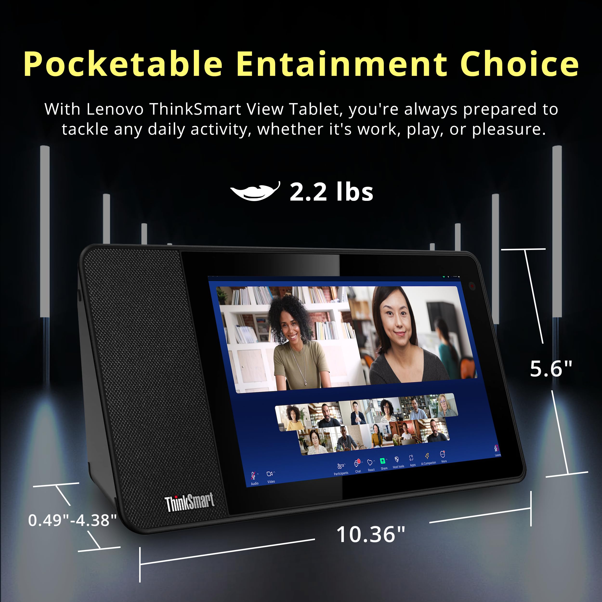 Lenovo ThinkSmart View Tablet for Zoom Rooms - 8