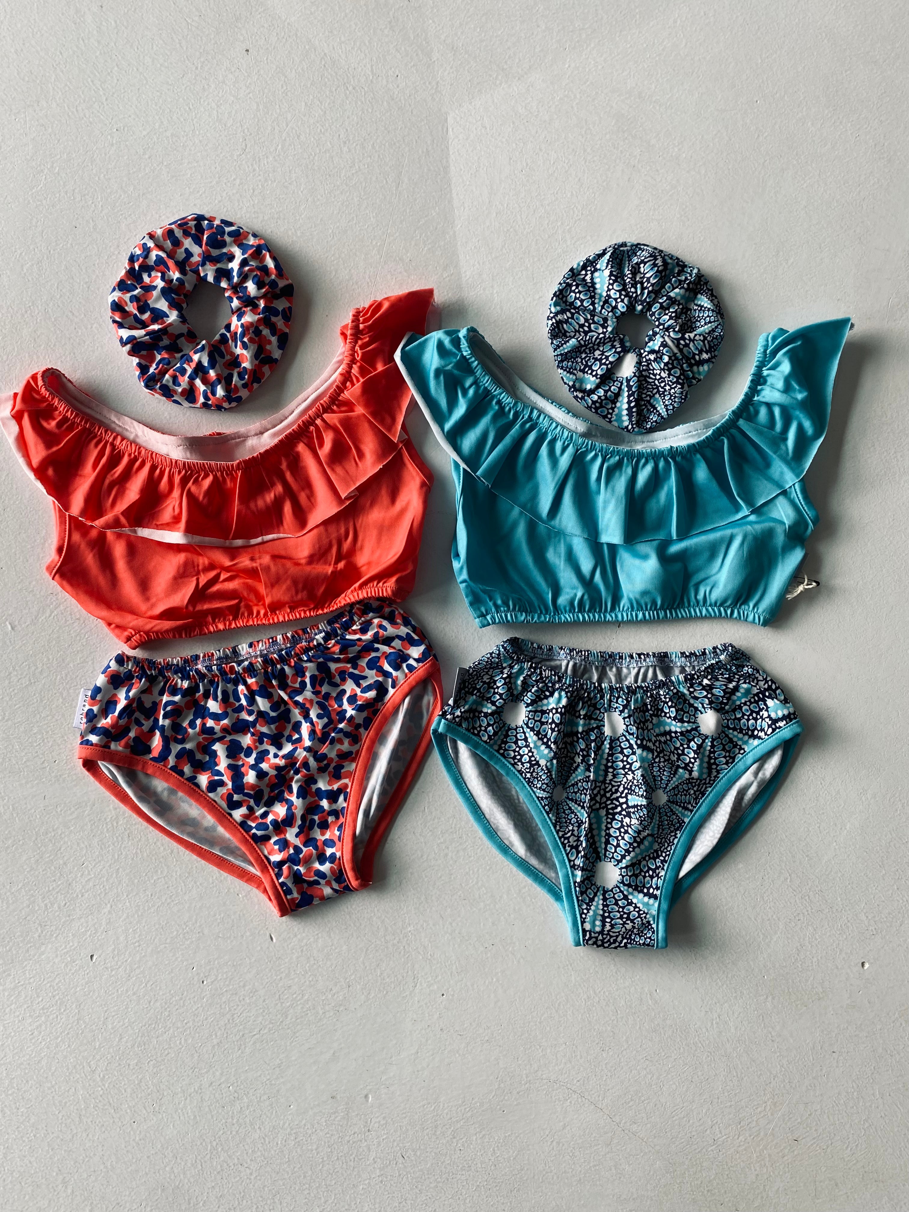 Quick-Dry Bikini Set with Hair Clip for Teen Girls - Perfect for Swimming, Beach Vacations & Summer Pool Parties