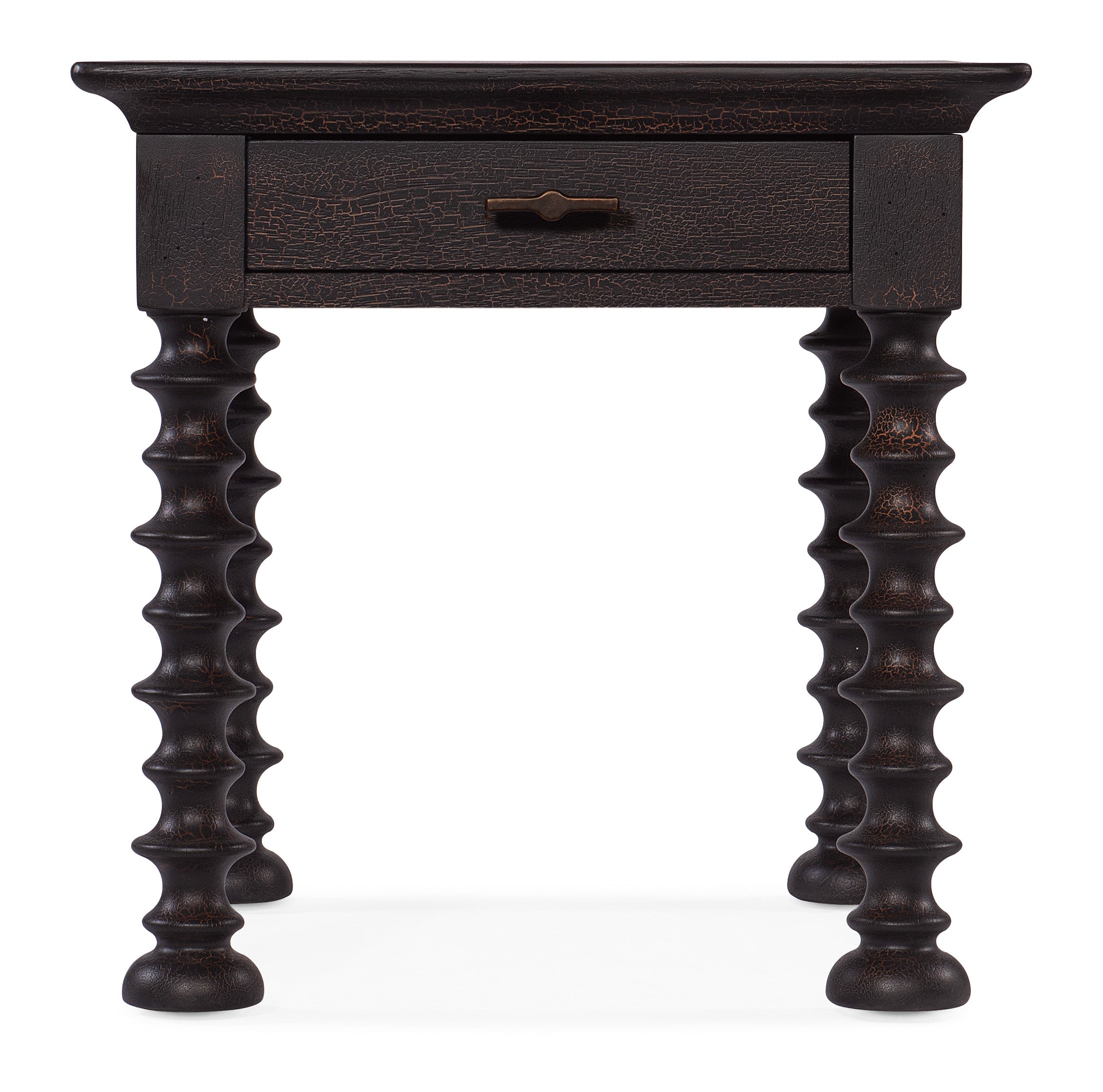 Big Sky Turned Leg End Table - Stylish Wooden Side Table for Living Room, Bedroom, or Office Decor | Perfect for Holding Lamps, Books & Decorations