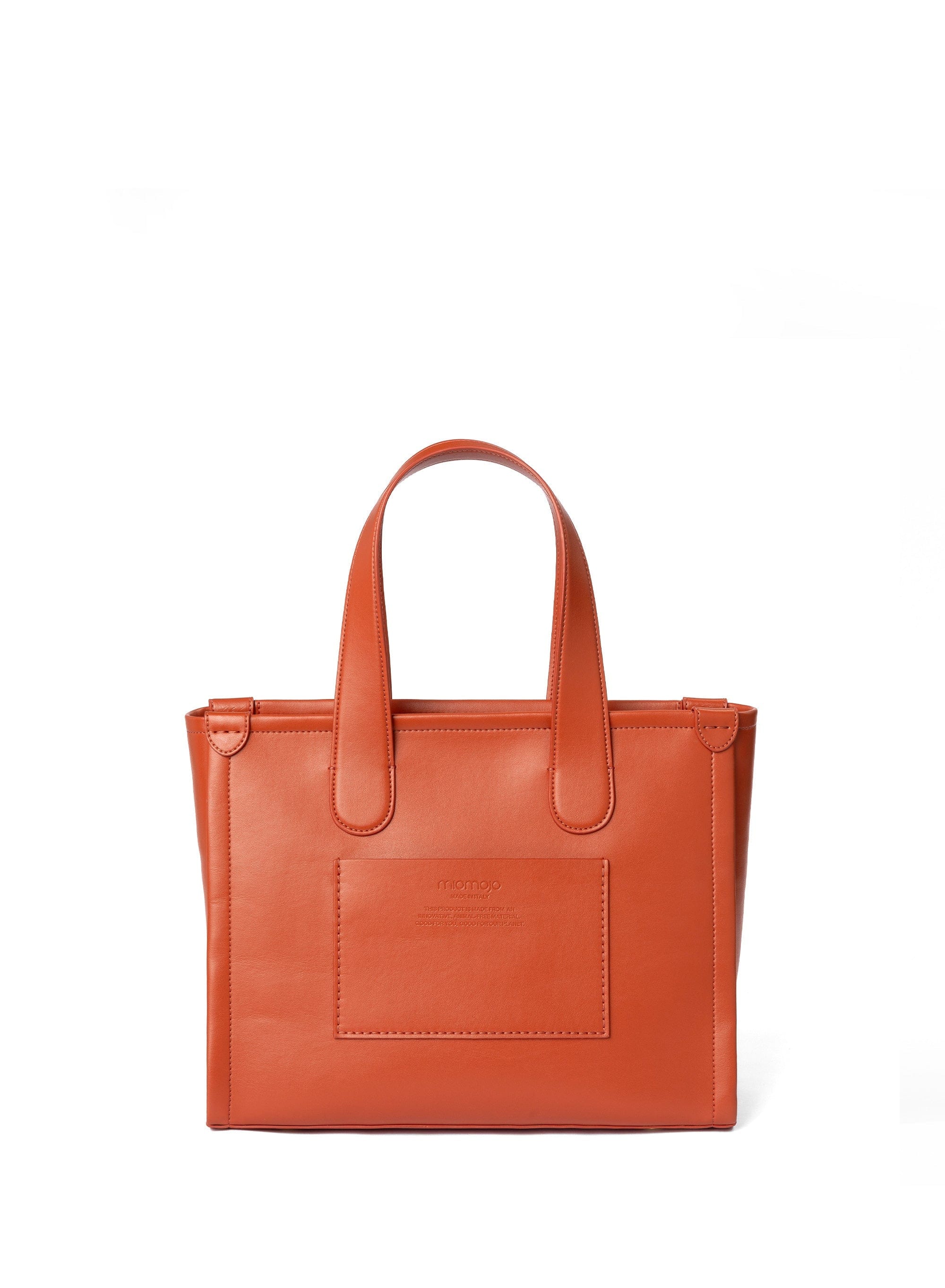 Alma L Apple Leather Vegan Tote Bag for Women | Eco-Friendly Terracotta Handbag | Perfect for Work, Travel & Everyday Use