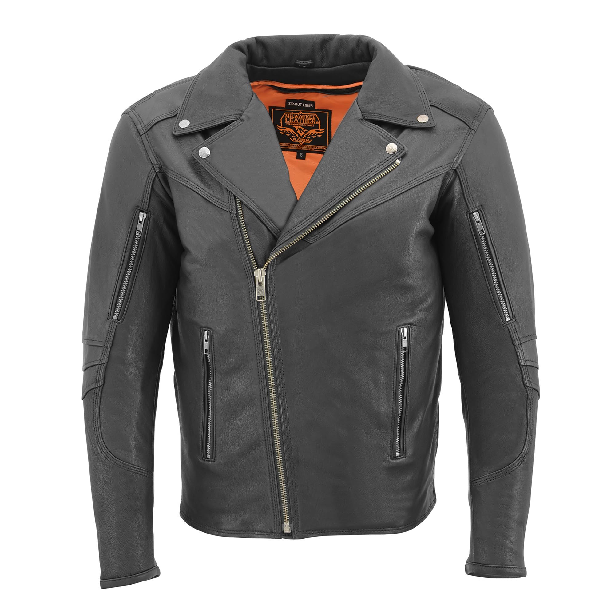 Milwaukee Leather Men's Lightweight Extra Long Beltless Biker Jacket Black MLM1516 - Motorcycle Riding, Casual Wear, Outdoor Adventure Jacket for Men