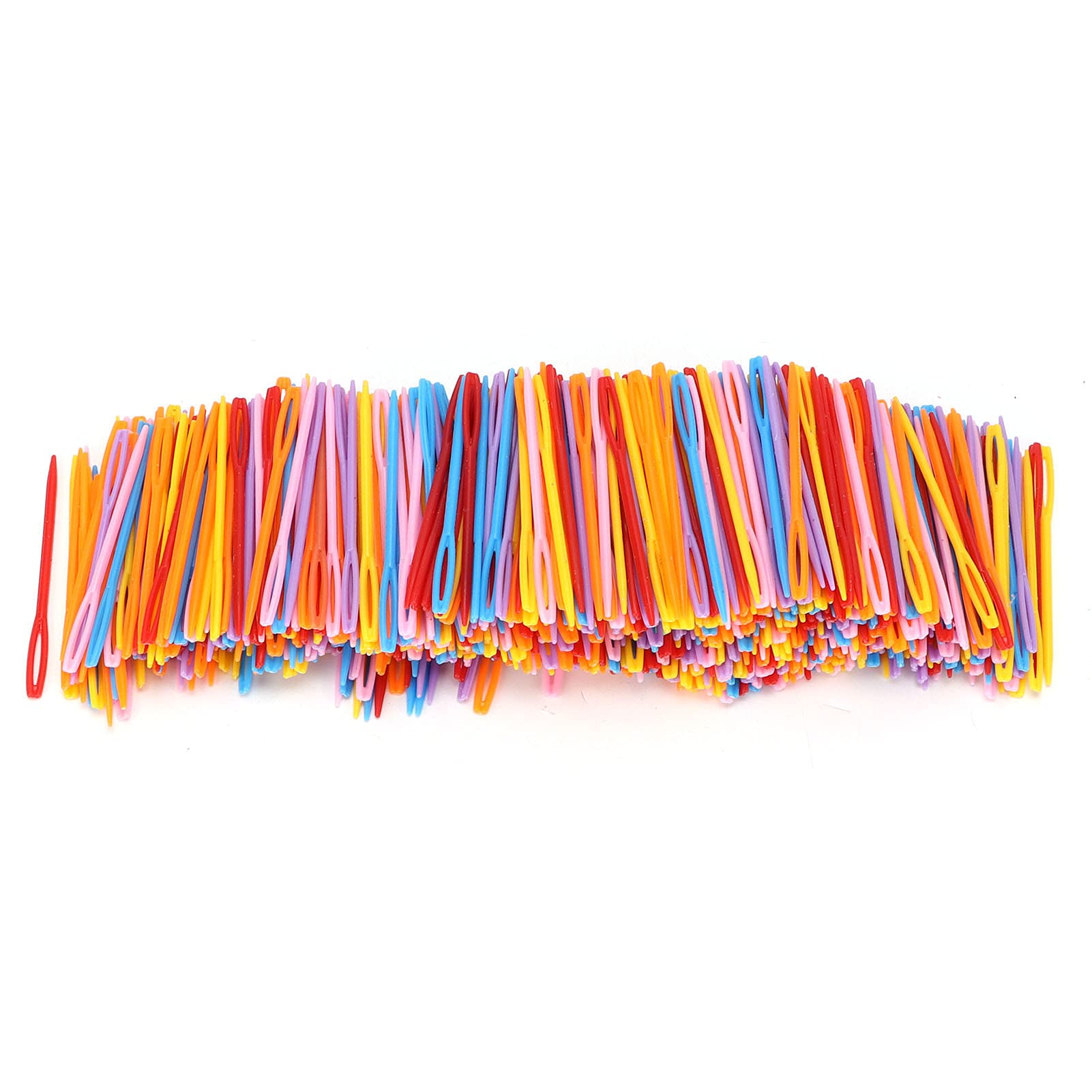 Agatige 1000PCS Large Eye Plastic Sewing Needles - Colorful Safety Lacing Needles for DIY, Handmade Crafts & Sewing Projects - Perfect for Knitting, Crochet, Embroidery & Kids Crafts