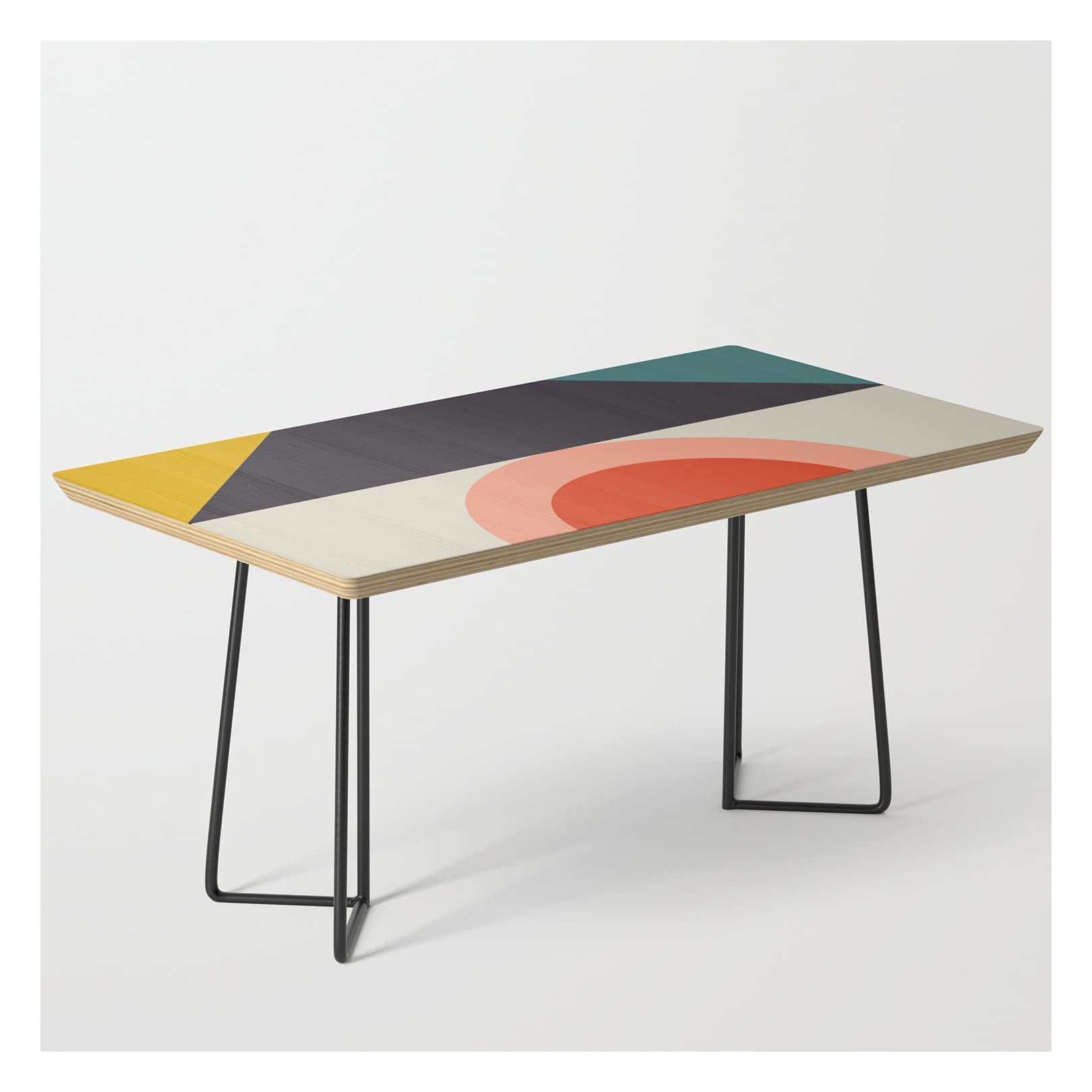 Bauhaus Geometry Art Print - Modern Coffee Table Decor - Black & White